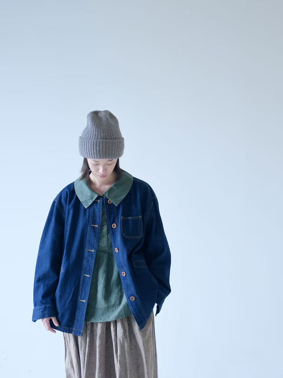 Japanese Workwear Style Denim Jacket – 100% Cotton
