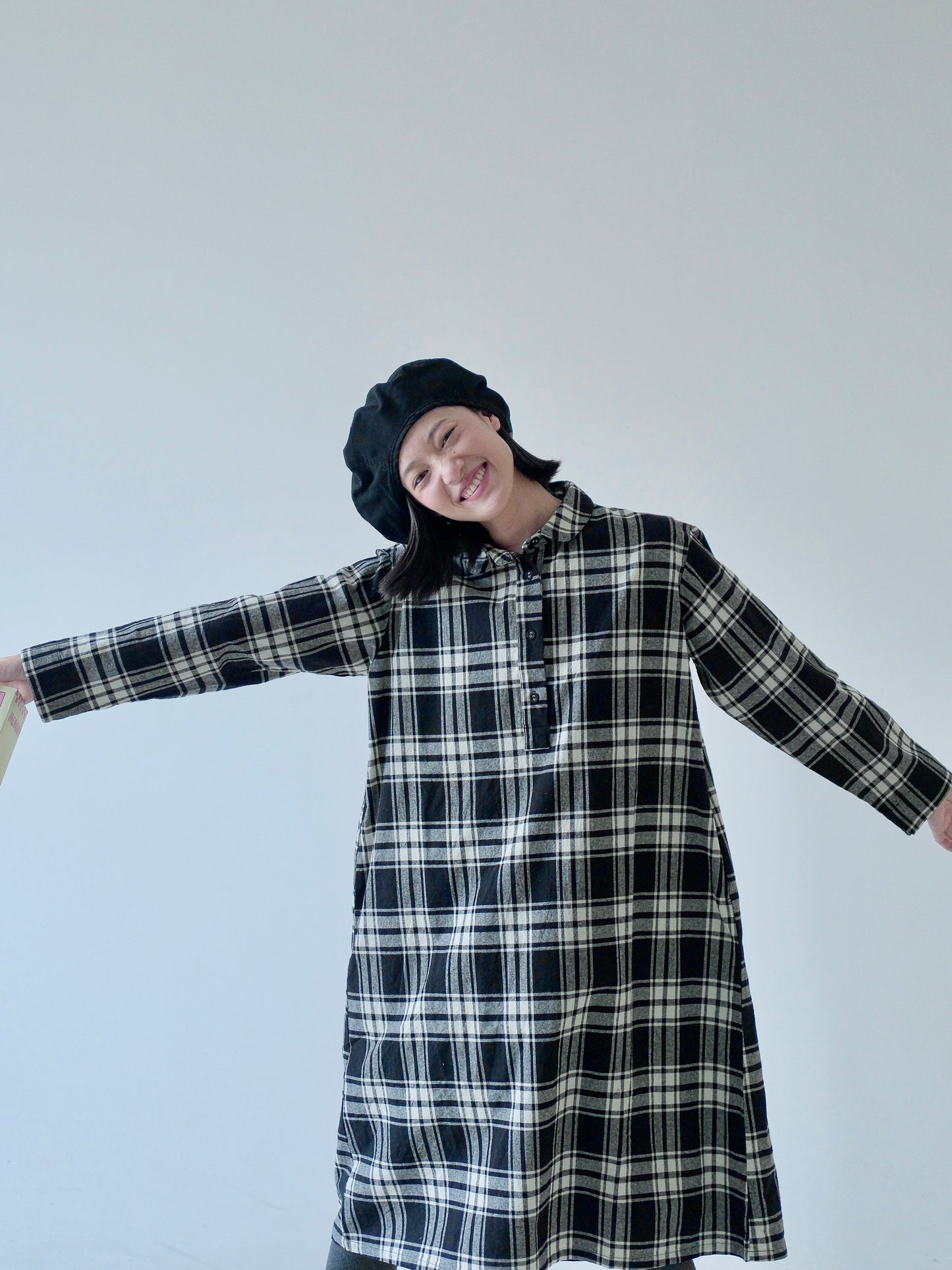 Plaid Cotton Shirt Dress