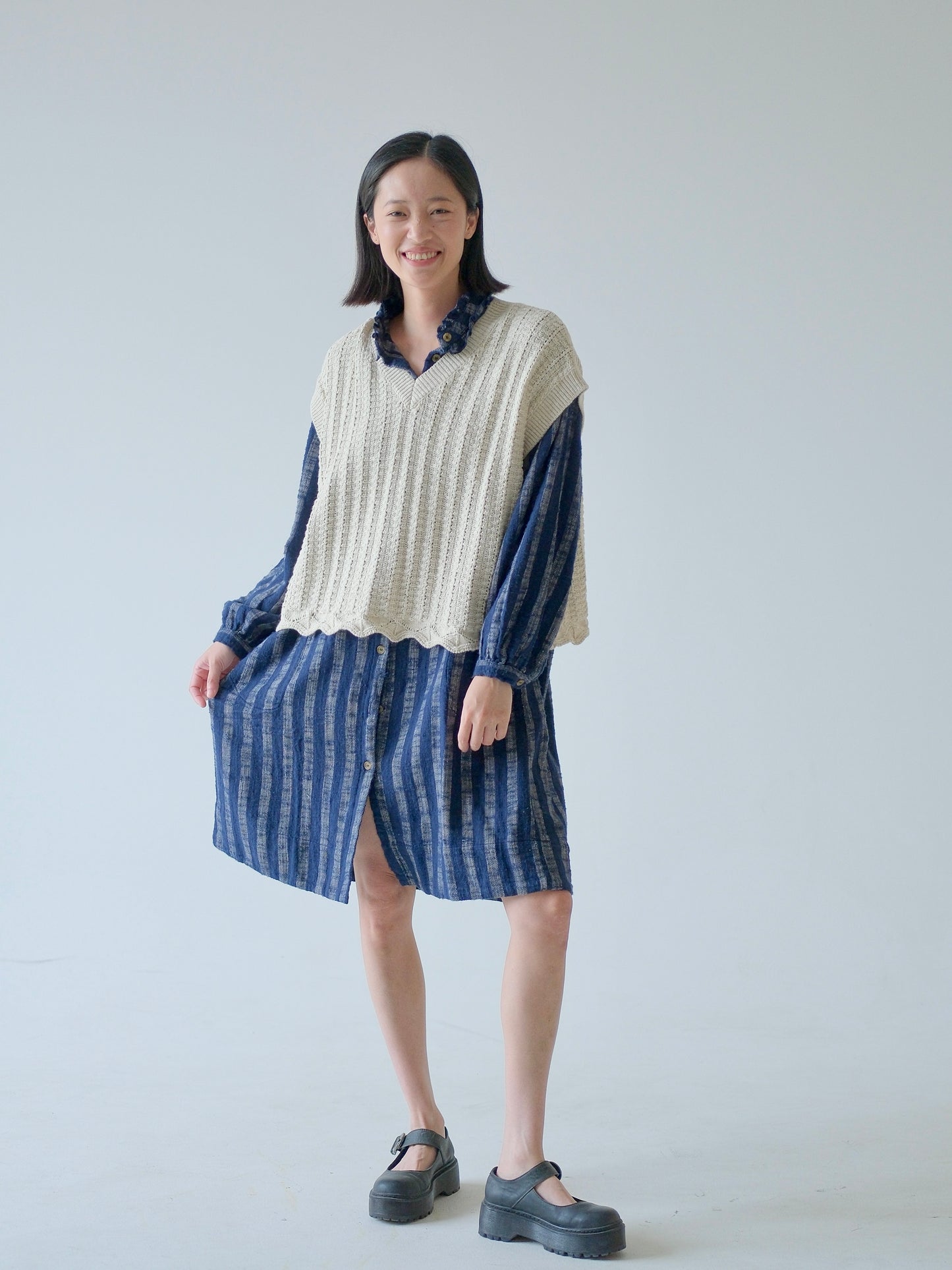 Effortless layering vest, crafted in Japan