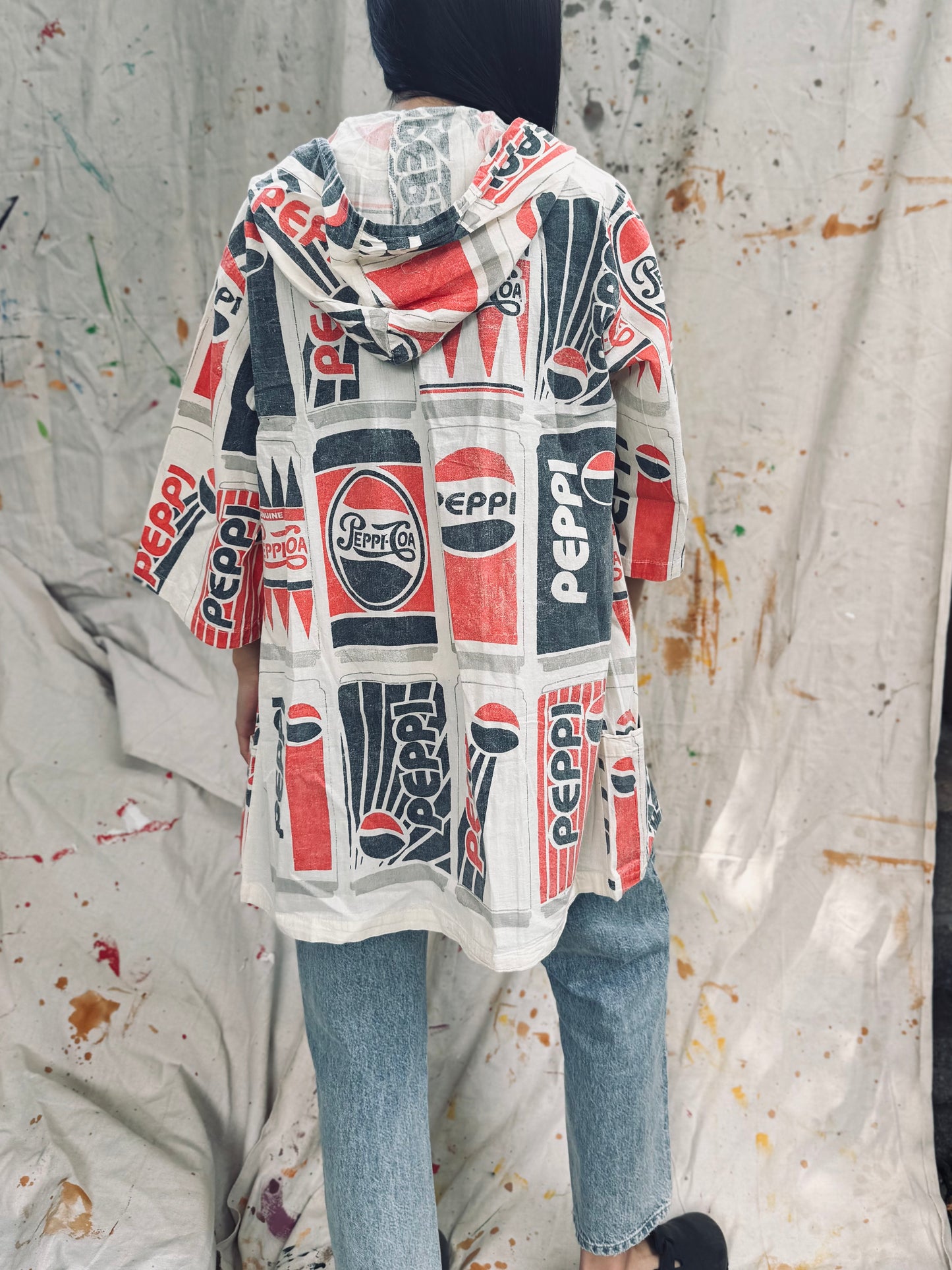 Thailand Vintage Sack Coat – “Peppi-Cola” Hooded Edition