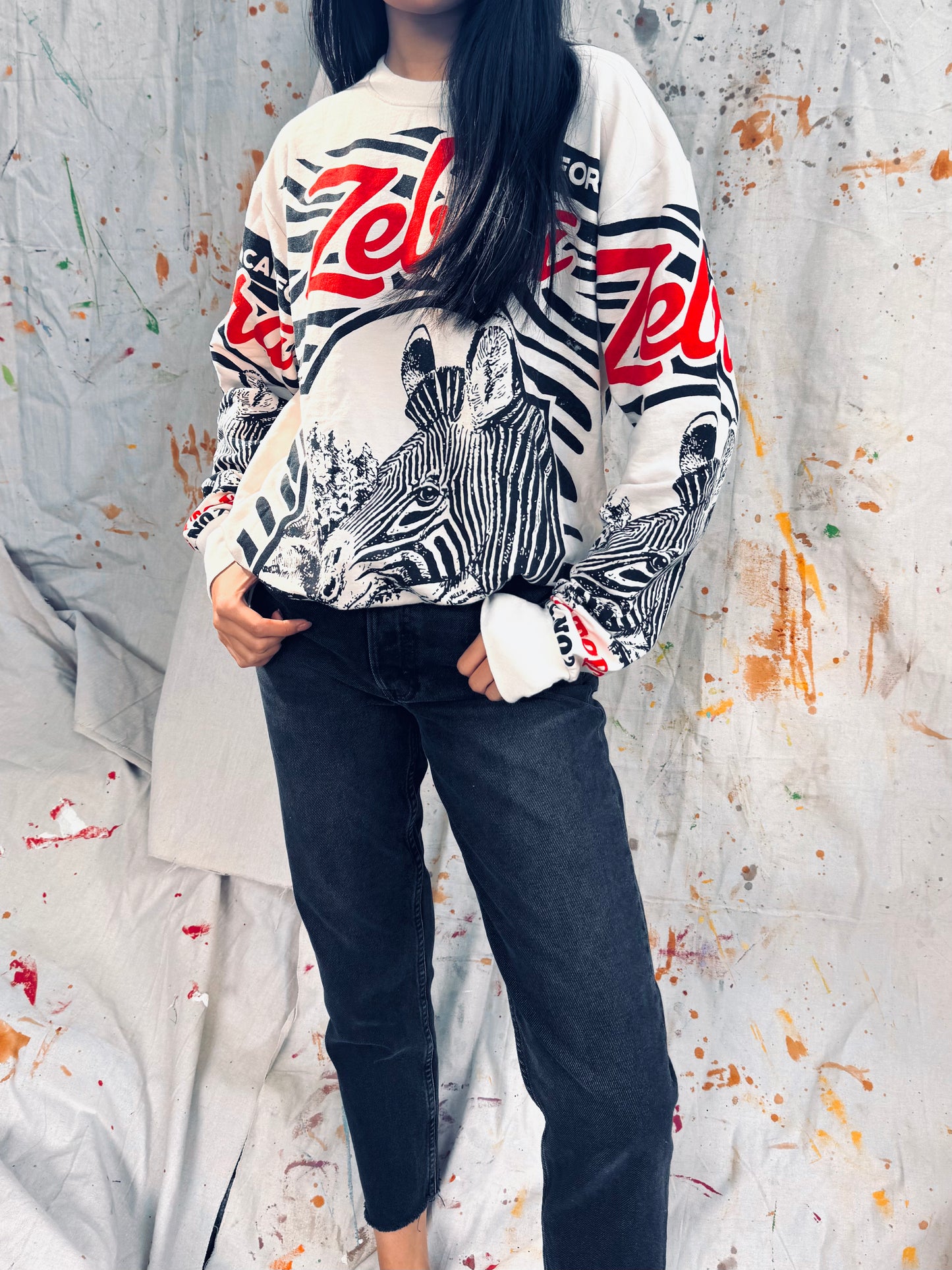Zebra California Graphic Sweatshirt – Retro Street Style