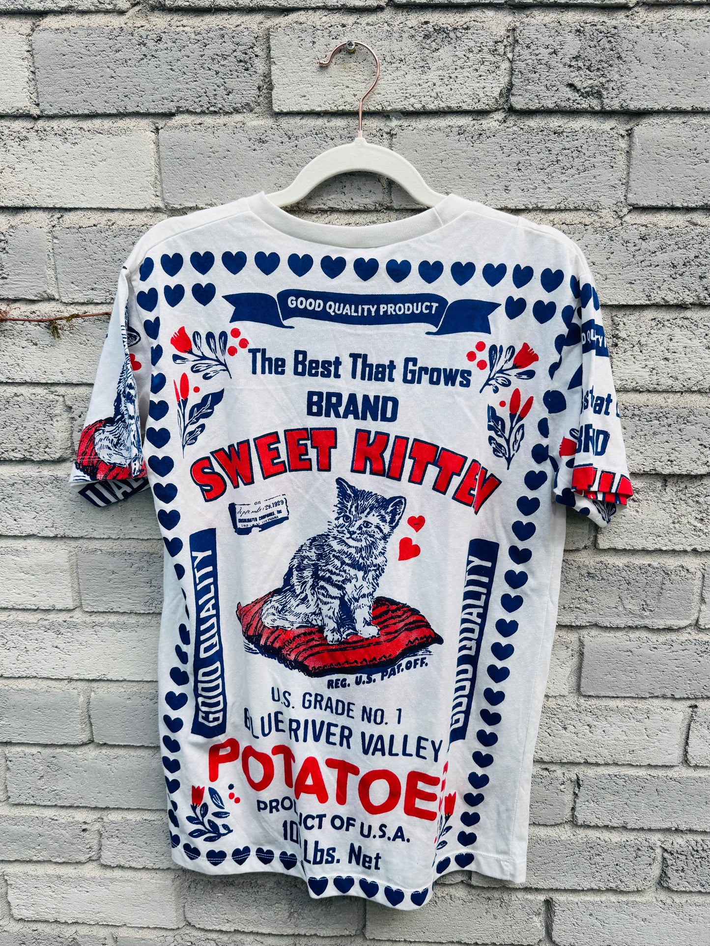 Sweet Kitten Potato Print Tee