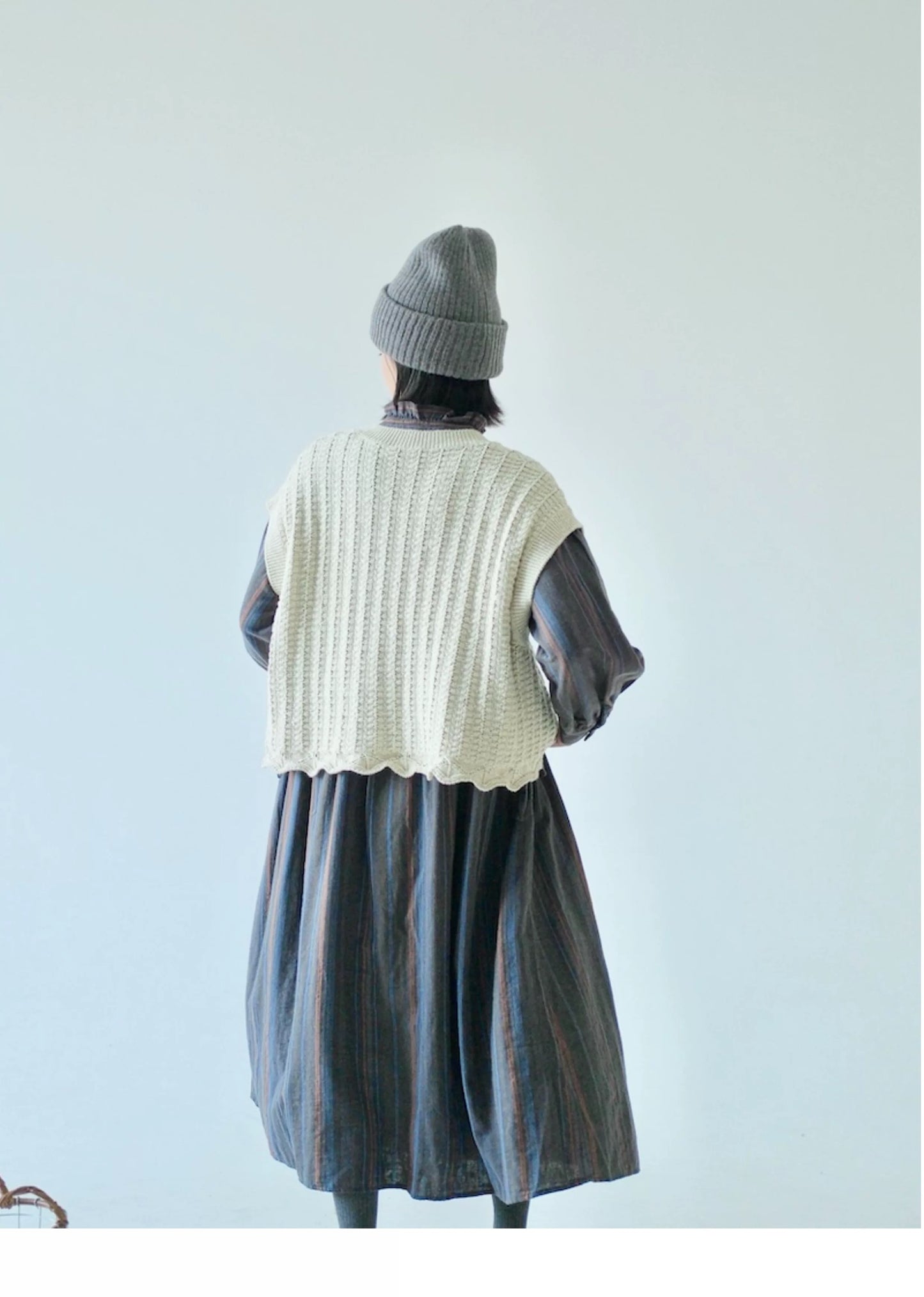 Striped Cotton Dress – Made in Japan