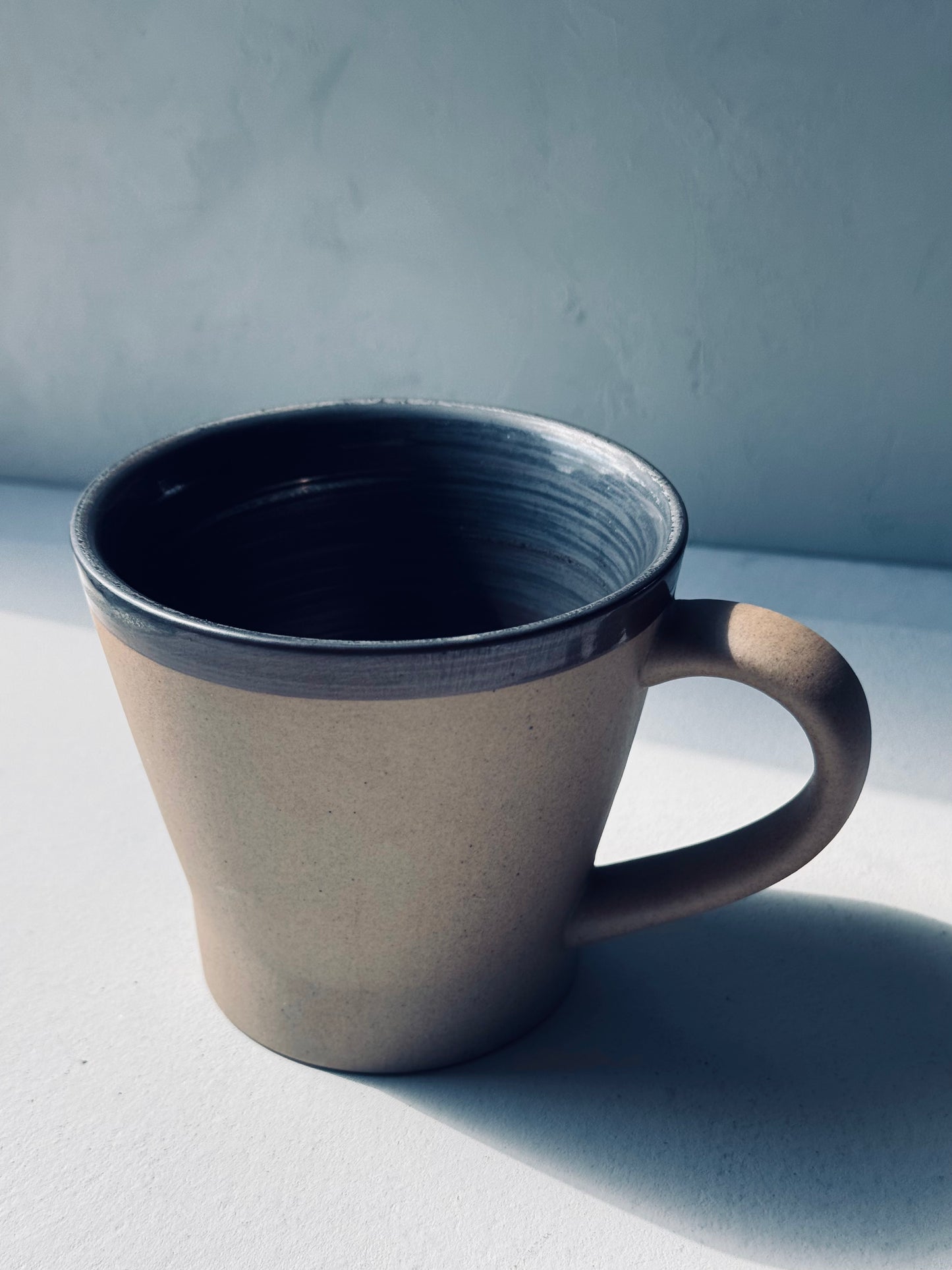 Minimalist Stoneware Mug | Spiral Interior | BoHo Bronte Exclusive