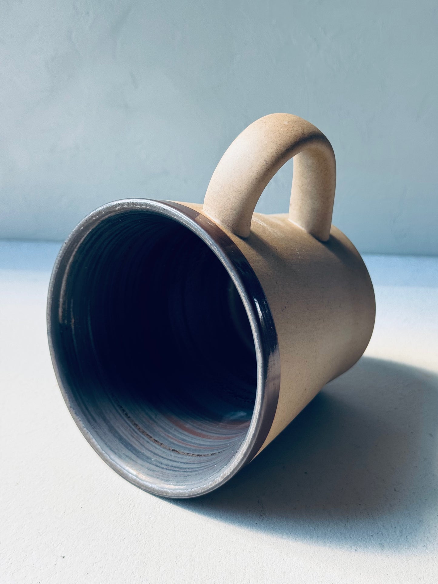 Minimalist Stoneware Mug | Spiral Interior | BoHo Bronte Exclusive
