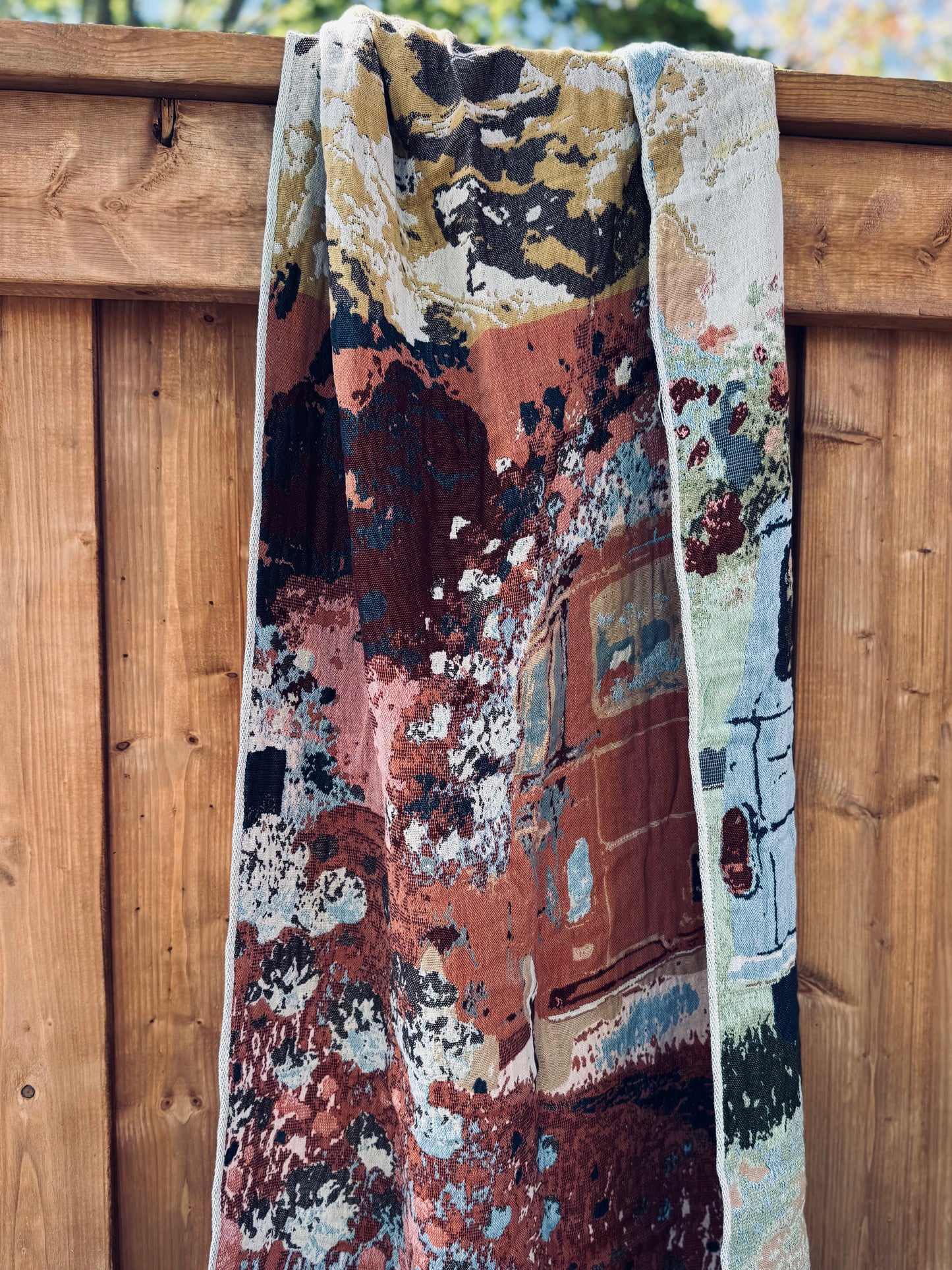 100% Cotton Woven Towel β Vintage Van Scenic Series (80Γ160 cm)