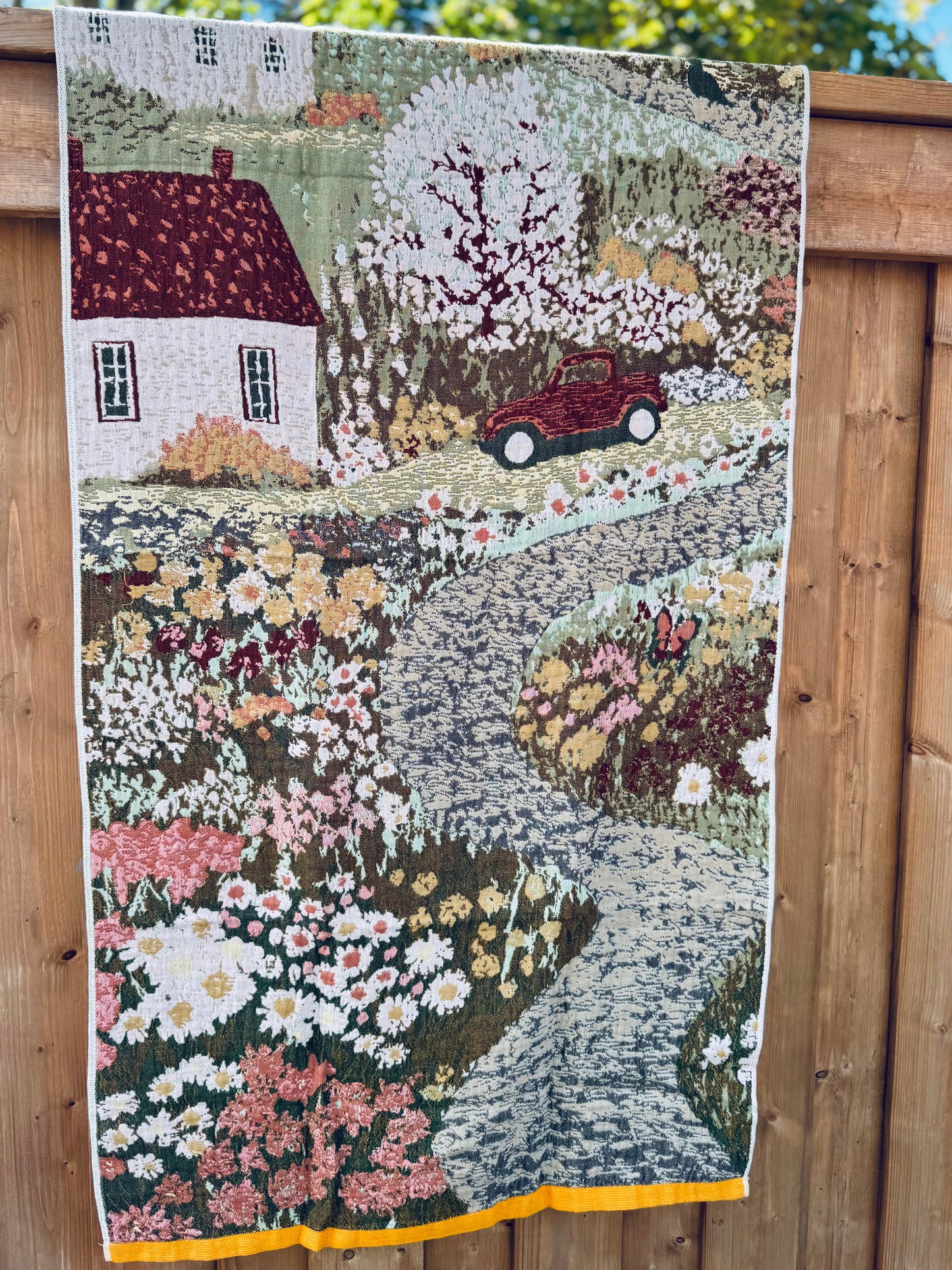 100% Cotton Woven Towel – Countryside Cottage Series (80×160 cm)