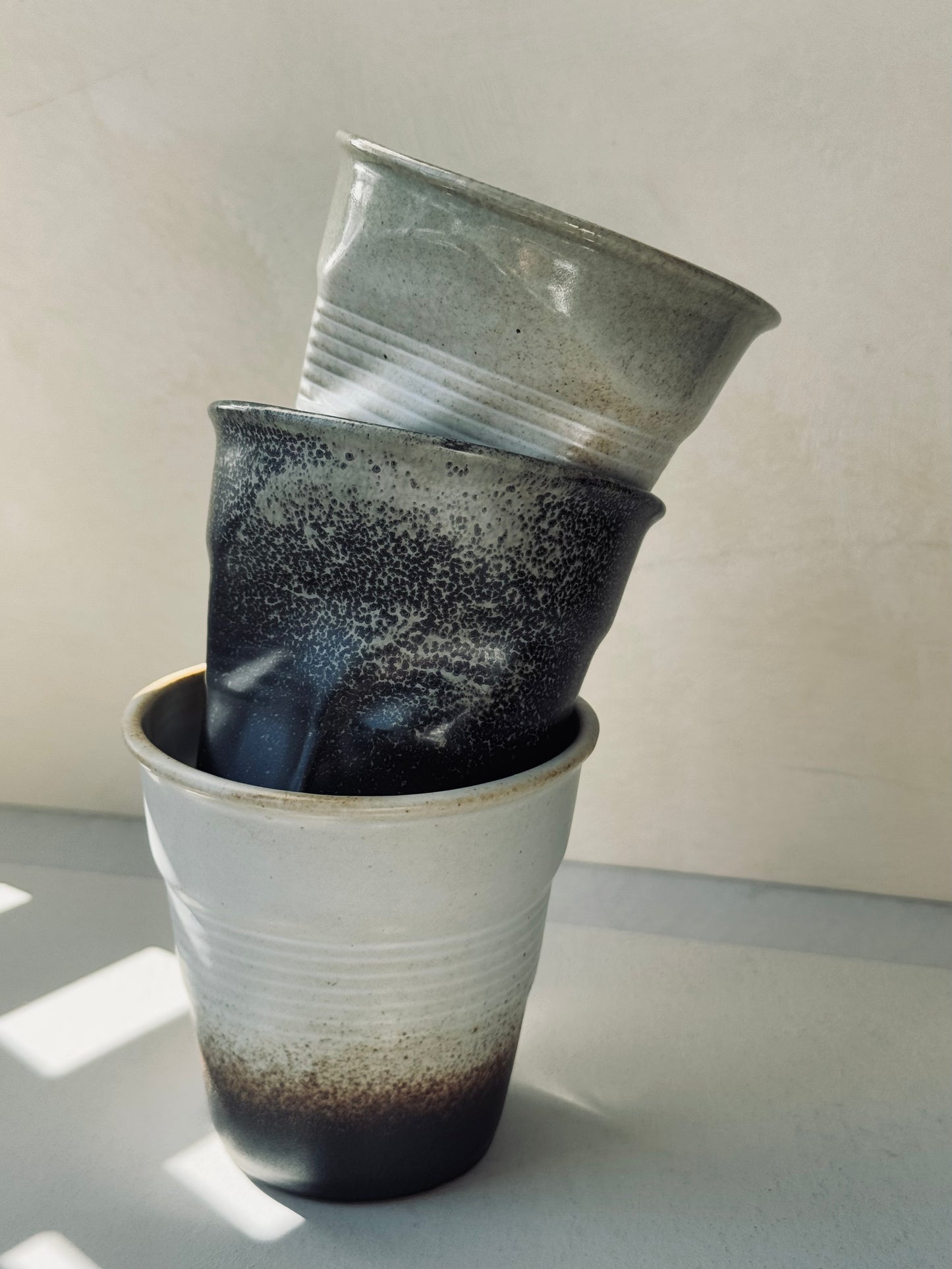Rustic Stoneware Tumbler – Coarse Pottery Cup (220ml)