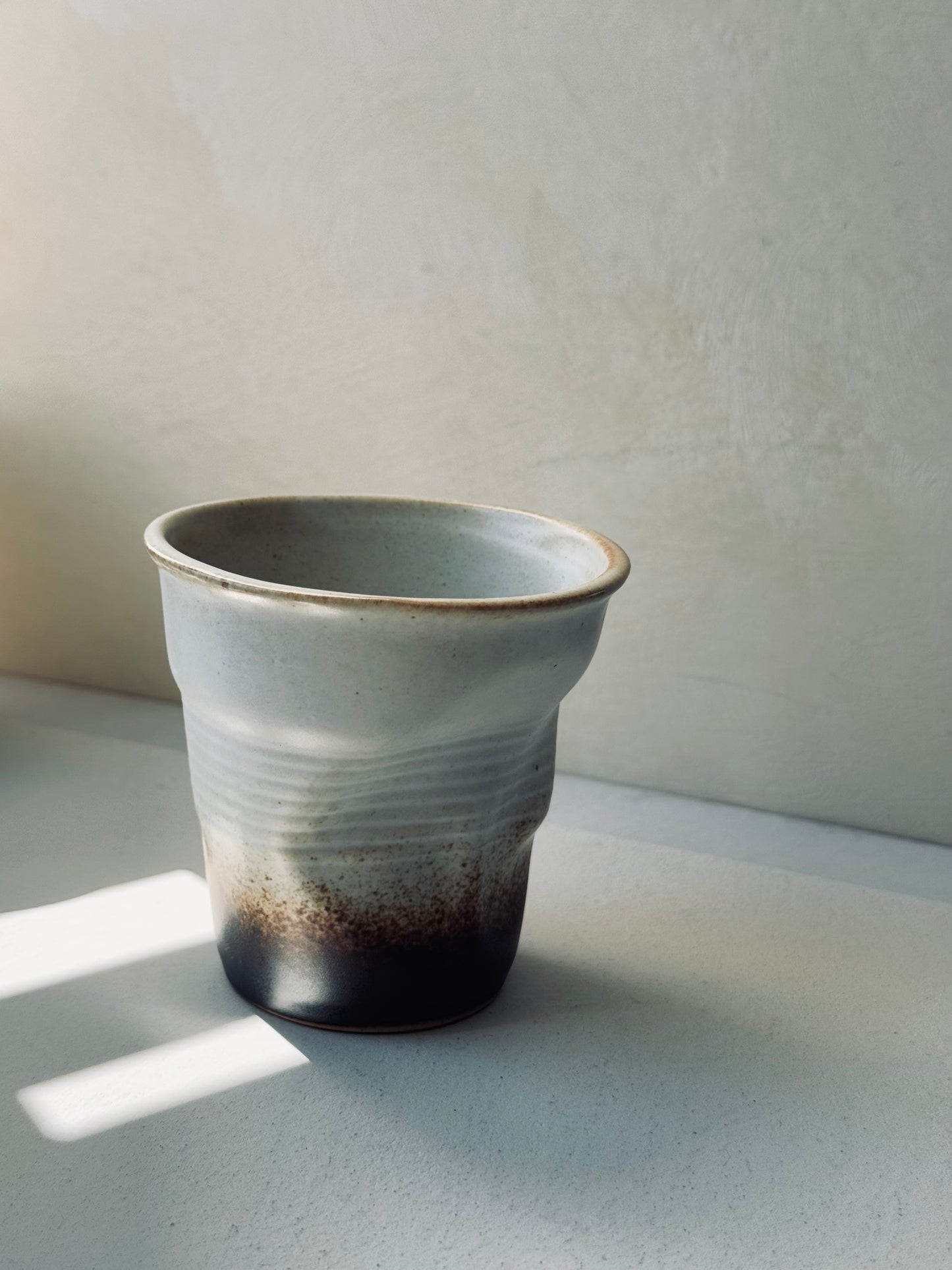 Rustic Stoneware Tumbler – Coarse Pottery Cup (220ml)