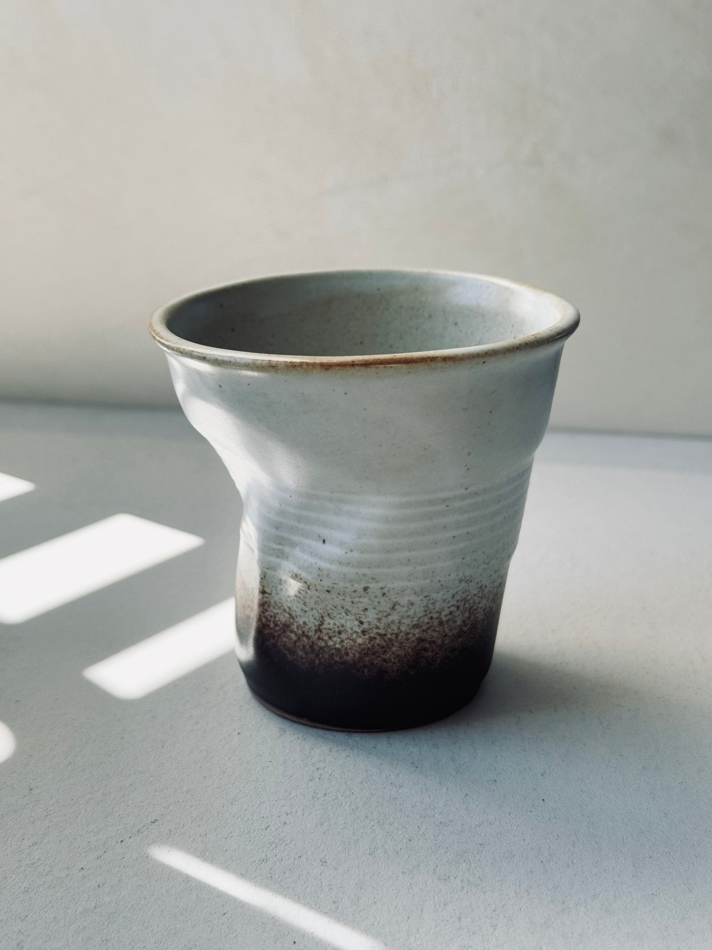Rustic Stoneware Tumbler – Coarse Pottery Cup (220ml)