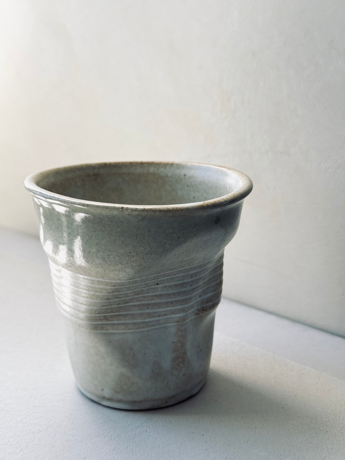 Rustic Stoneware Tumbler – Coarse Pottery Cup (220ml)