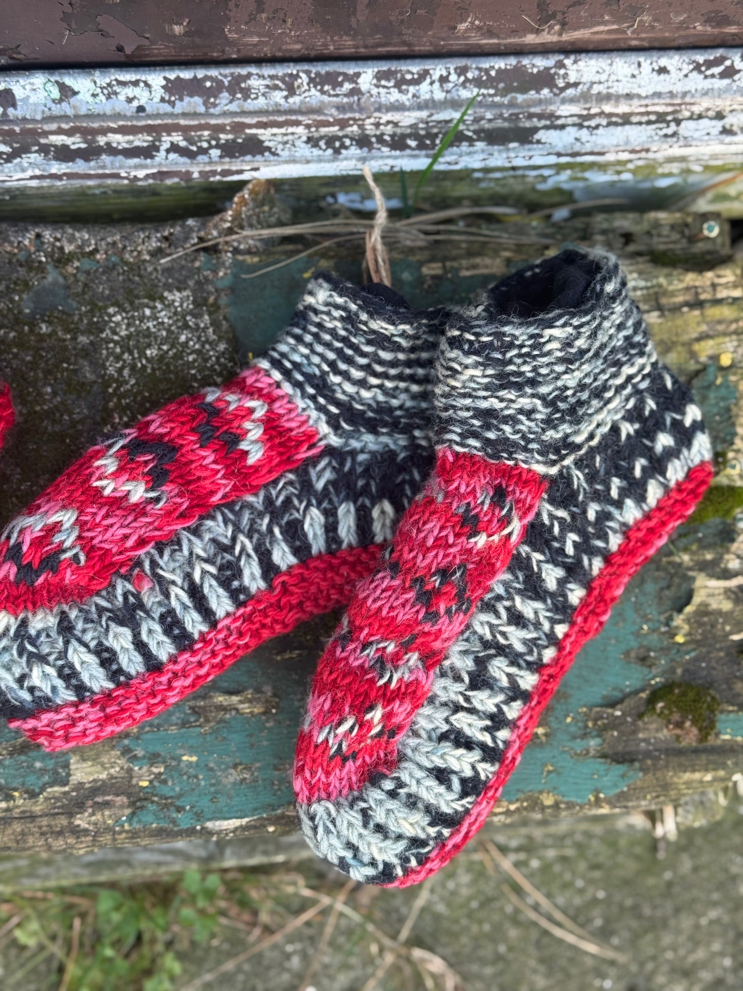 Handmade Wool Slippers – Nordic Charm Edition