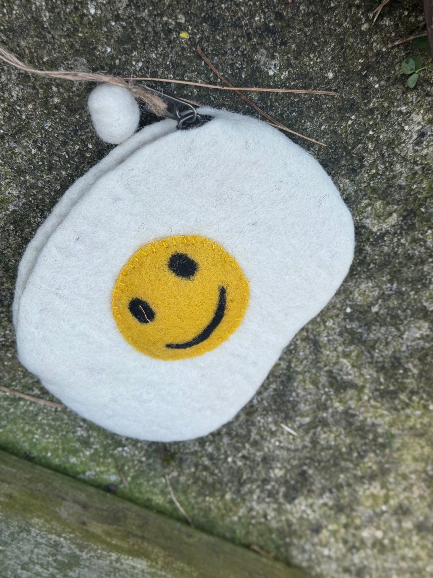 Handmade Felt Pouch – Sunny Side Up Edition