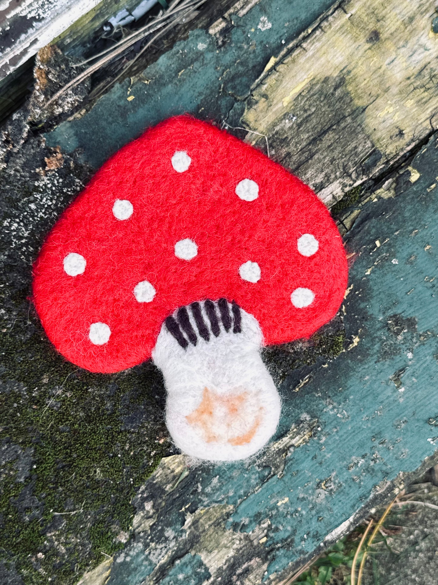 Handmade Felt Mushroom Coaster β Forest Charm Edition π