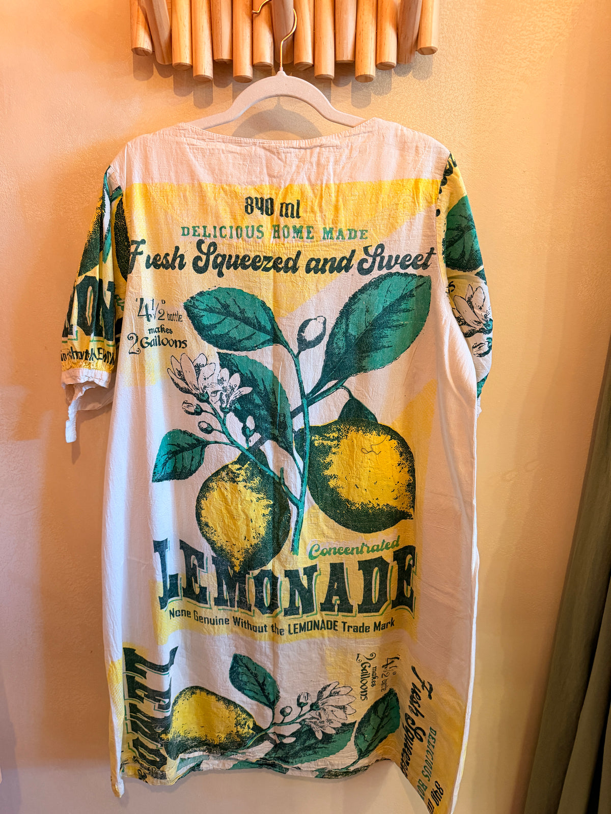 Vintage Print Washed Cotton Dress