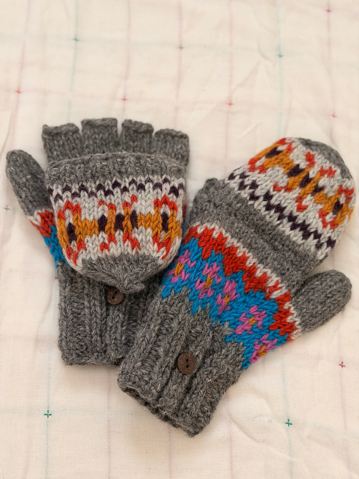 Hand Knit Wool Mittens & Gloves – Fleece Lined, One of a Kind, Handmade in Nepal