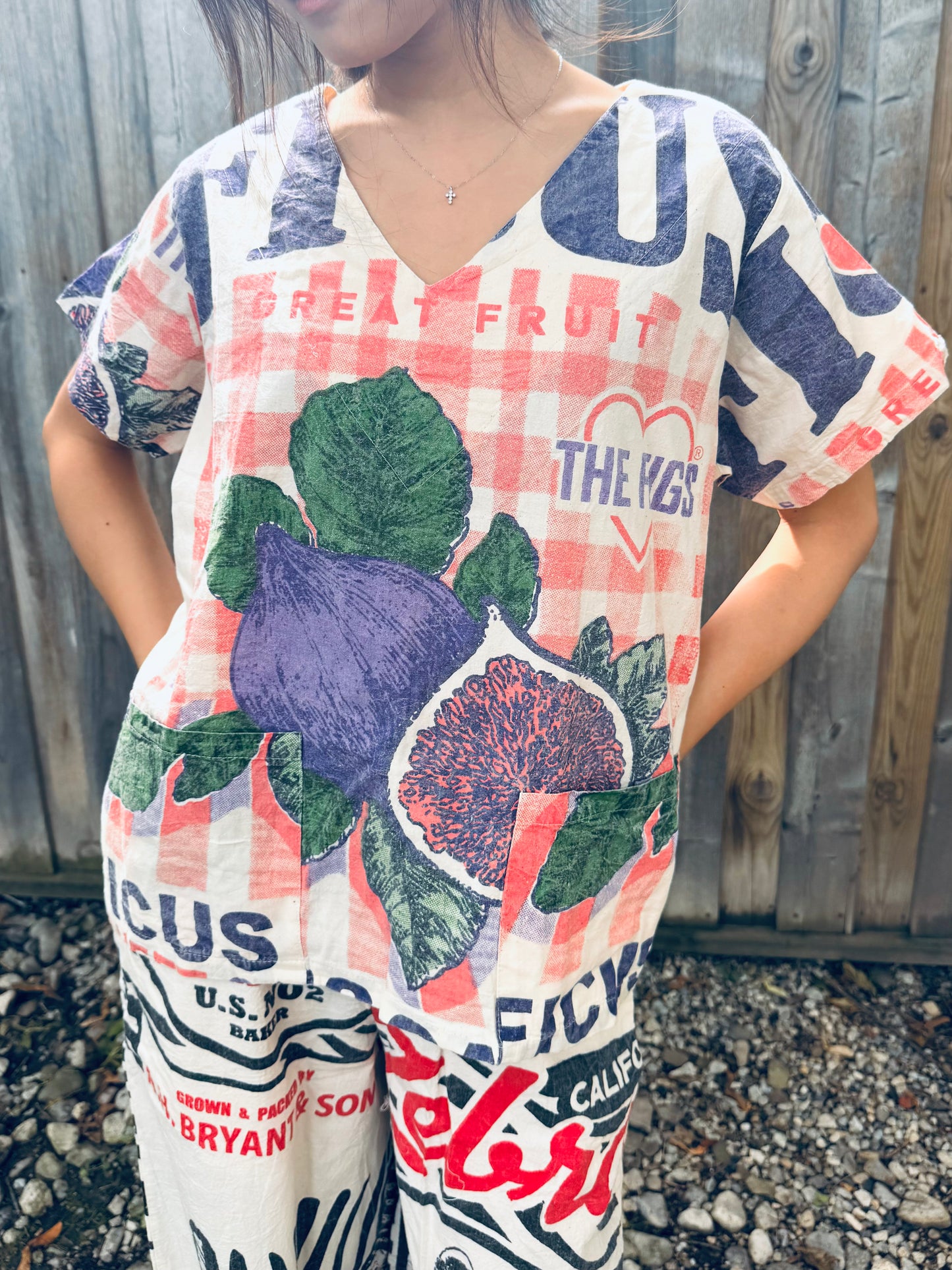 Fig Print Vintage Cotton Top – BoHo Bronte Exclusive