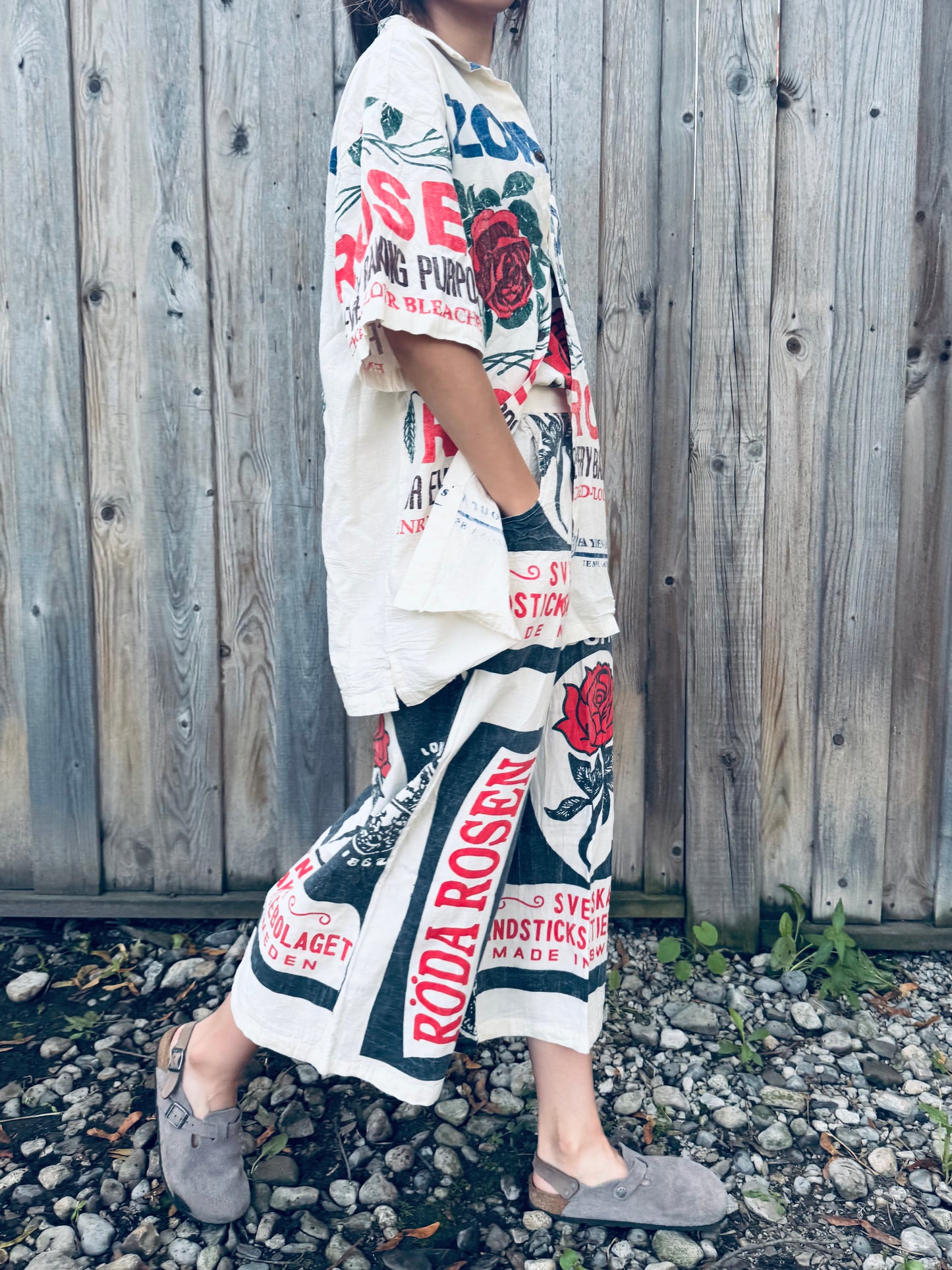 Vintage Flour Sack Print Shirt