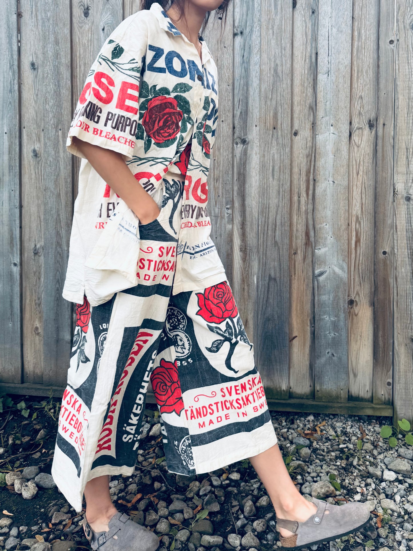 Vintage Flour Sack Print Shirt