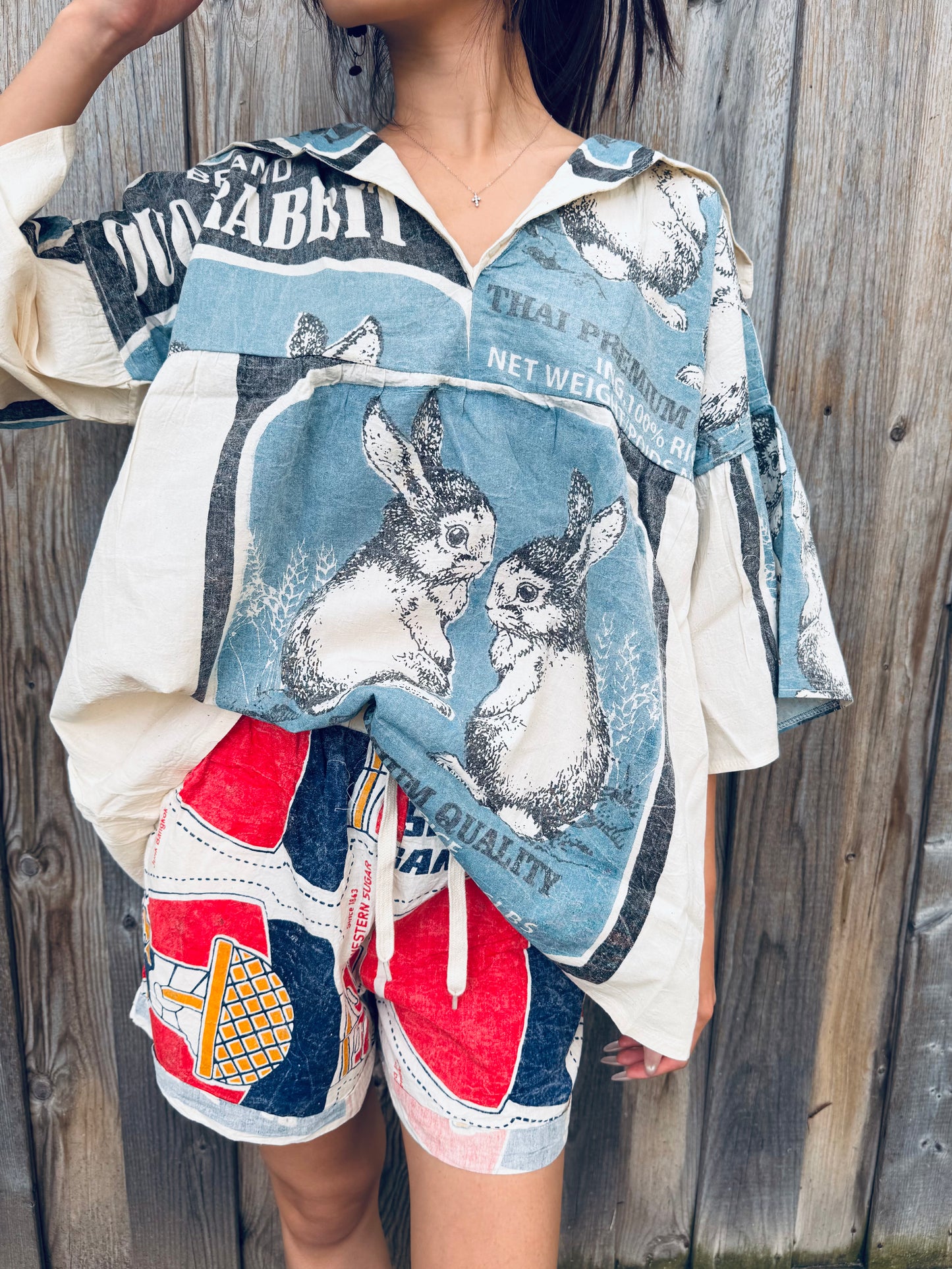 🐇 Duo Rabbit Sailor Shirt – Limited Edition