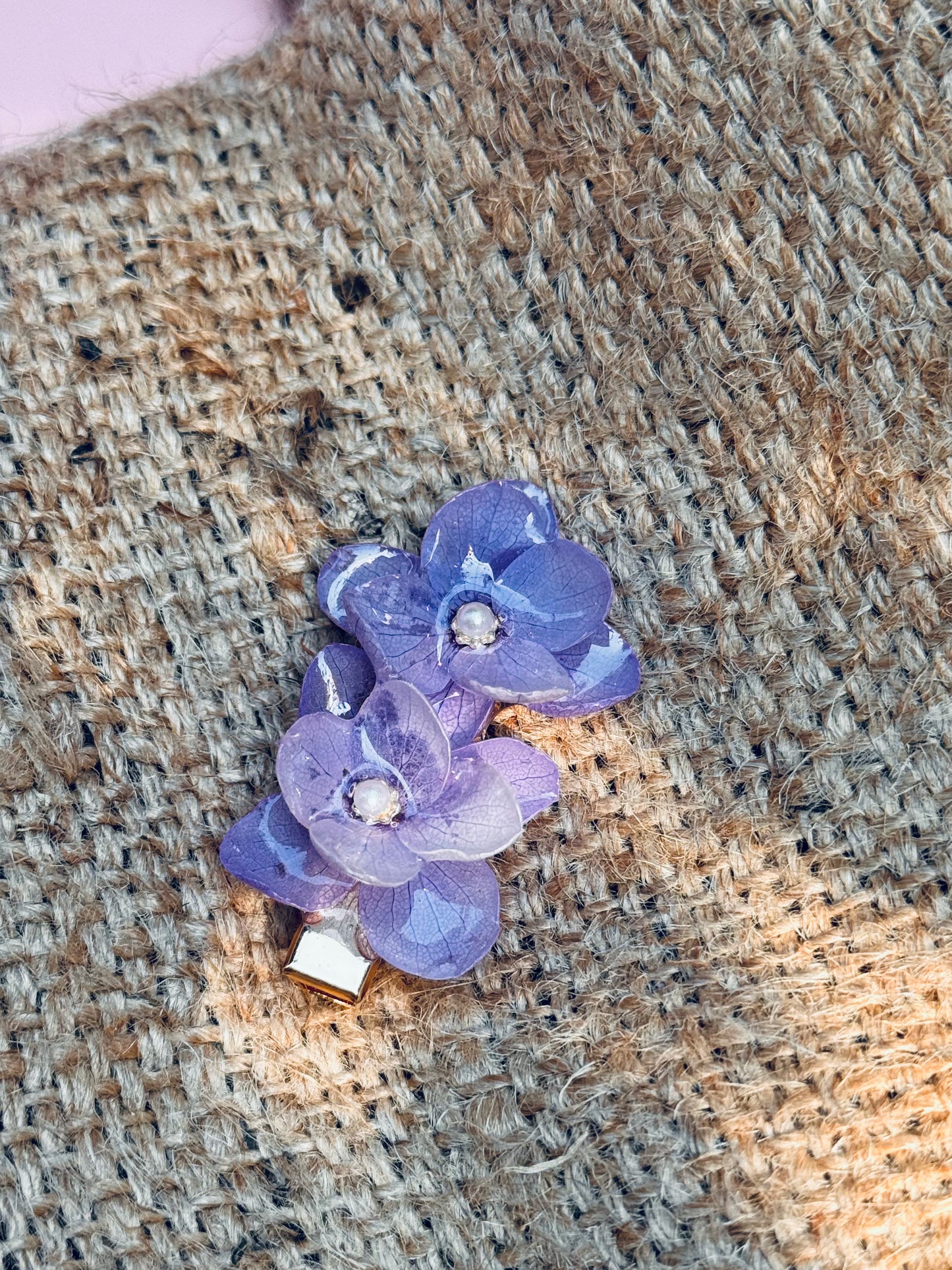 Lavender Bloom Real Hydrangea Hair Clip | BoHo Bronte