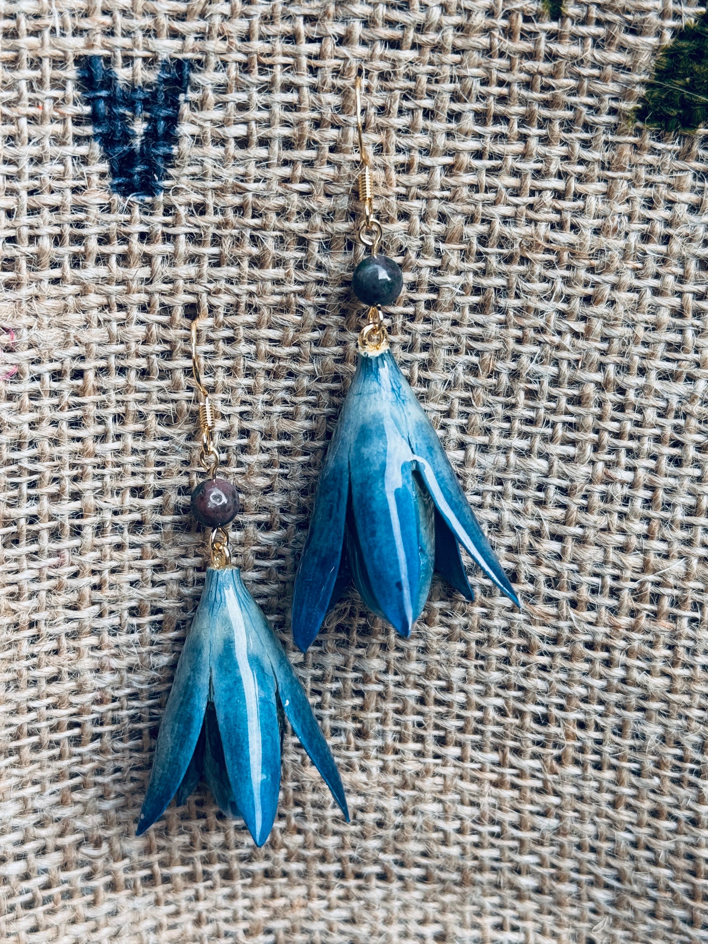 💙 Blue Magnolia Drop Earrings