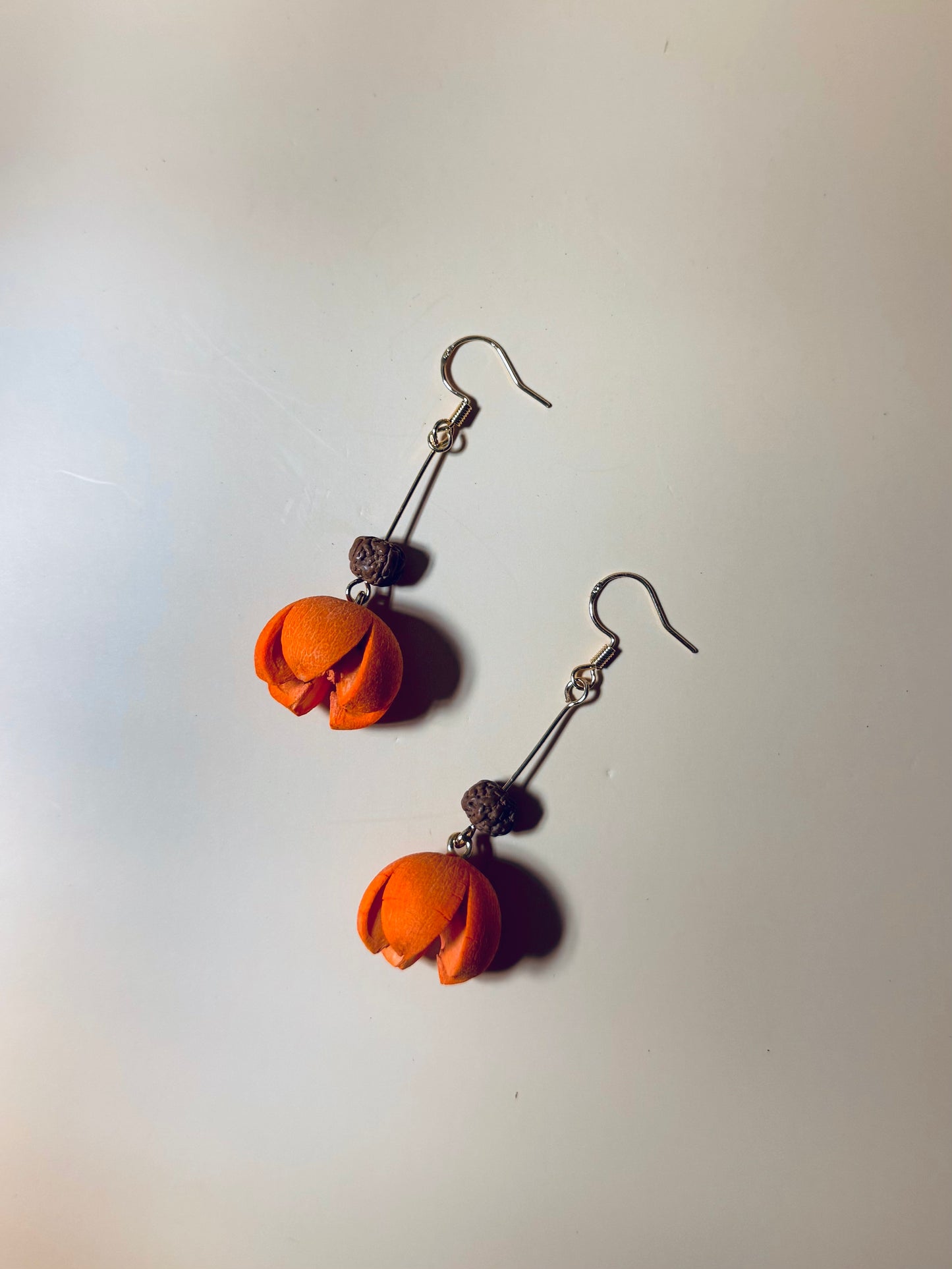 🧡 Bold Nature Earrings – Open Smile Edition ✨