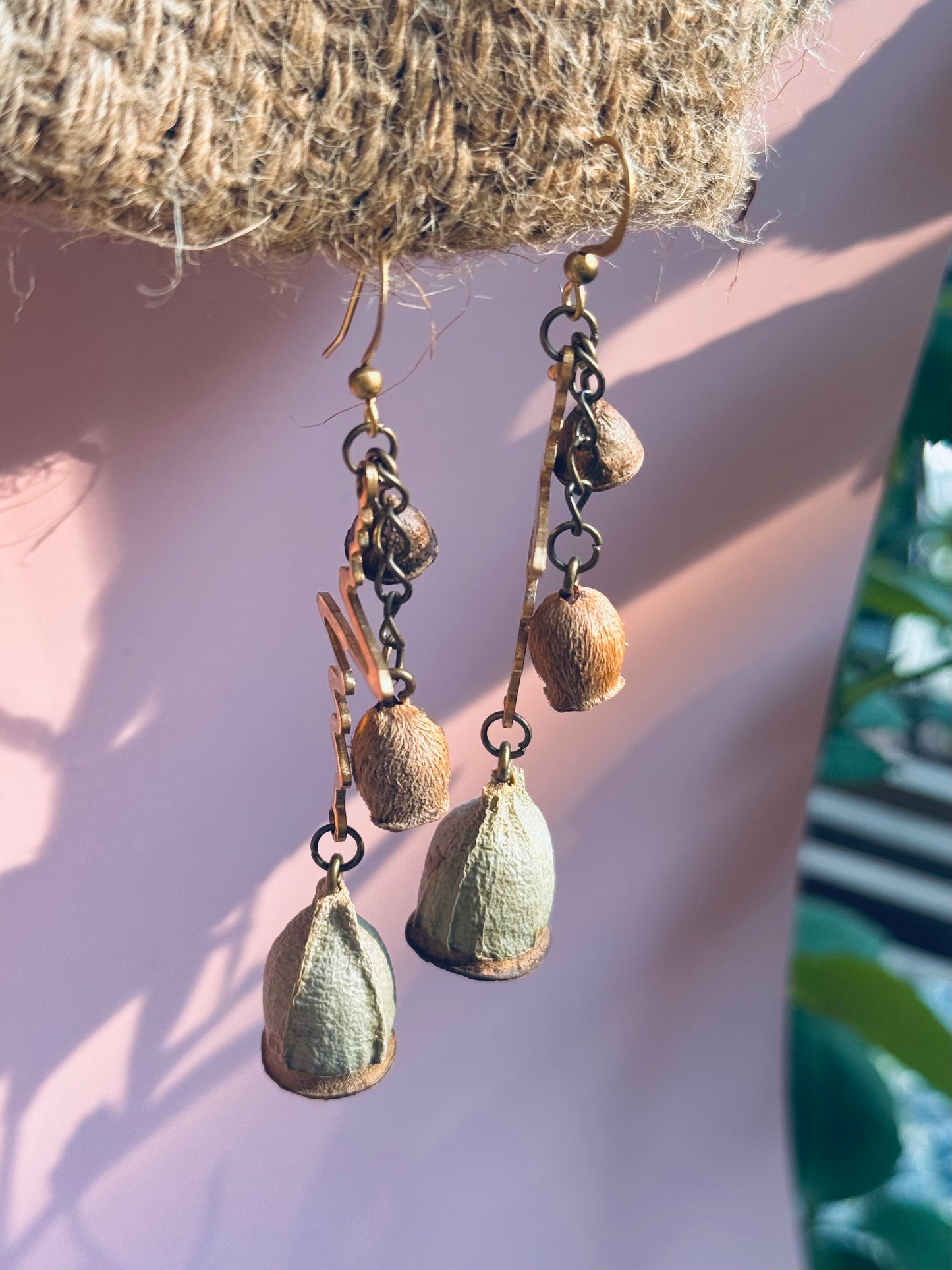 Bell Rhythm · Eucalyptus Pod + Copper Hook Earrings