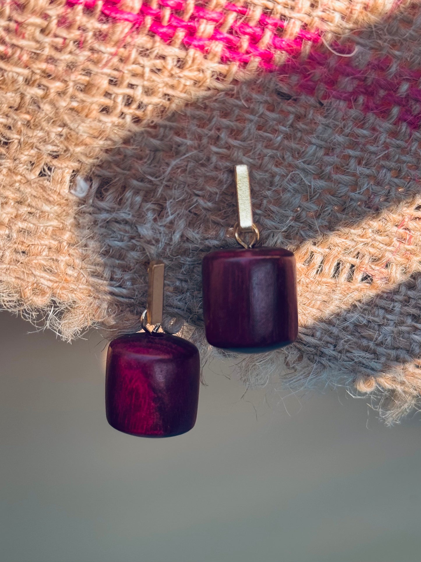 Rosewood Drop Earrings | 14k Gold-Plated Needle