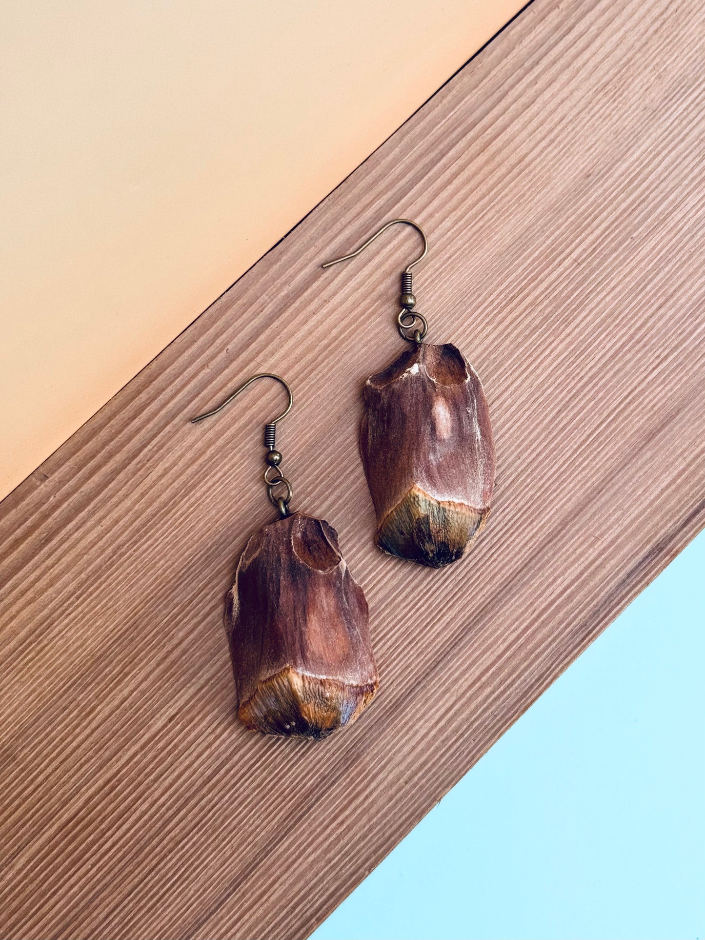 Jute Seed Pod Earrings β Natural Earth Tones