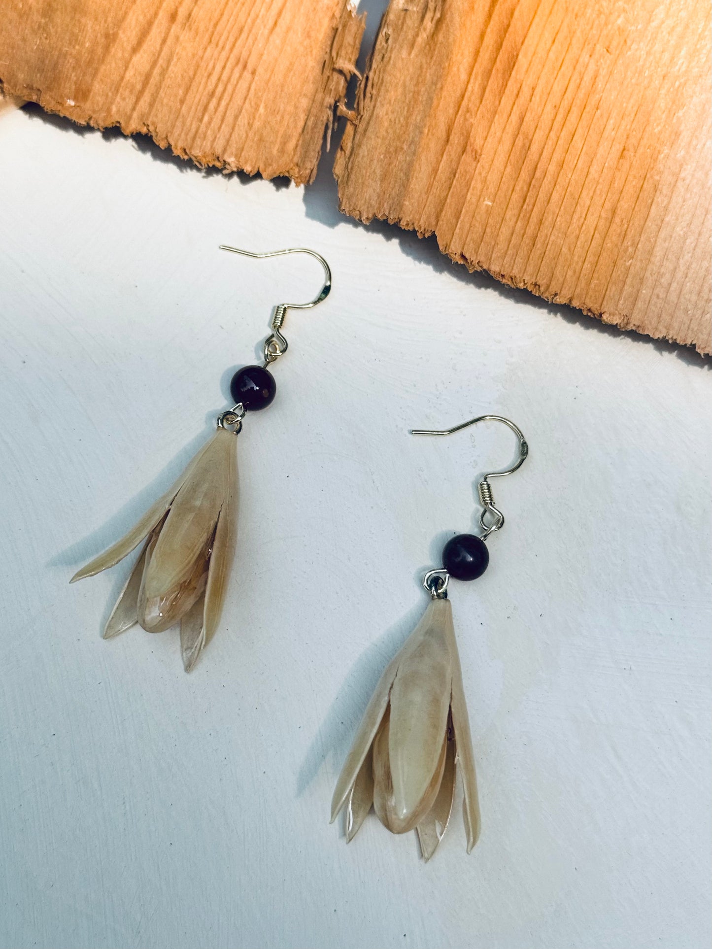Magnolia Drop Earrings – Natural Elegance in Bloom