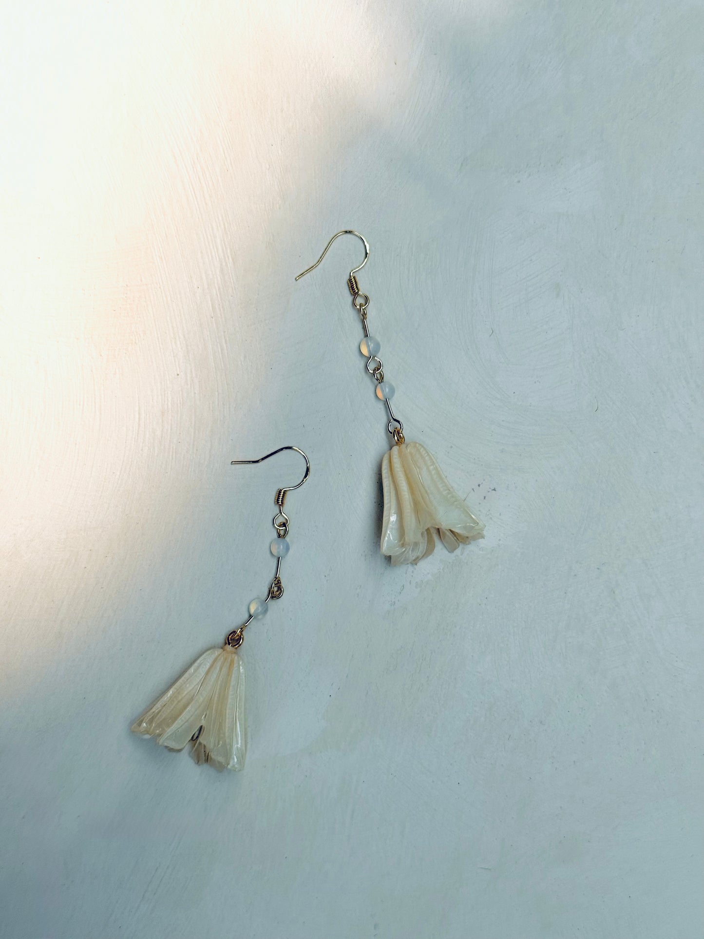 White Star Anise Blossom Earrings