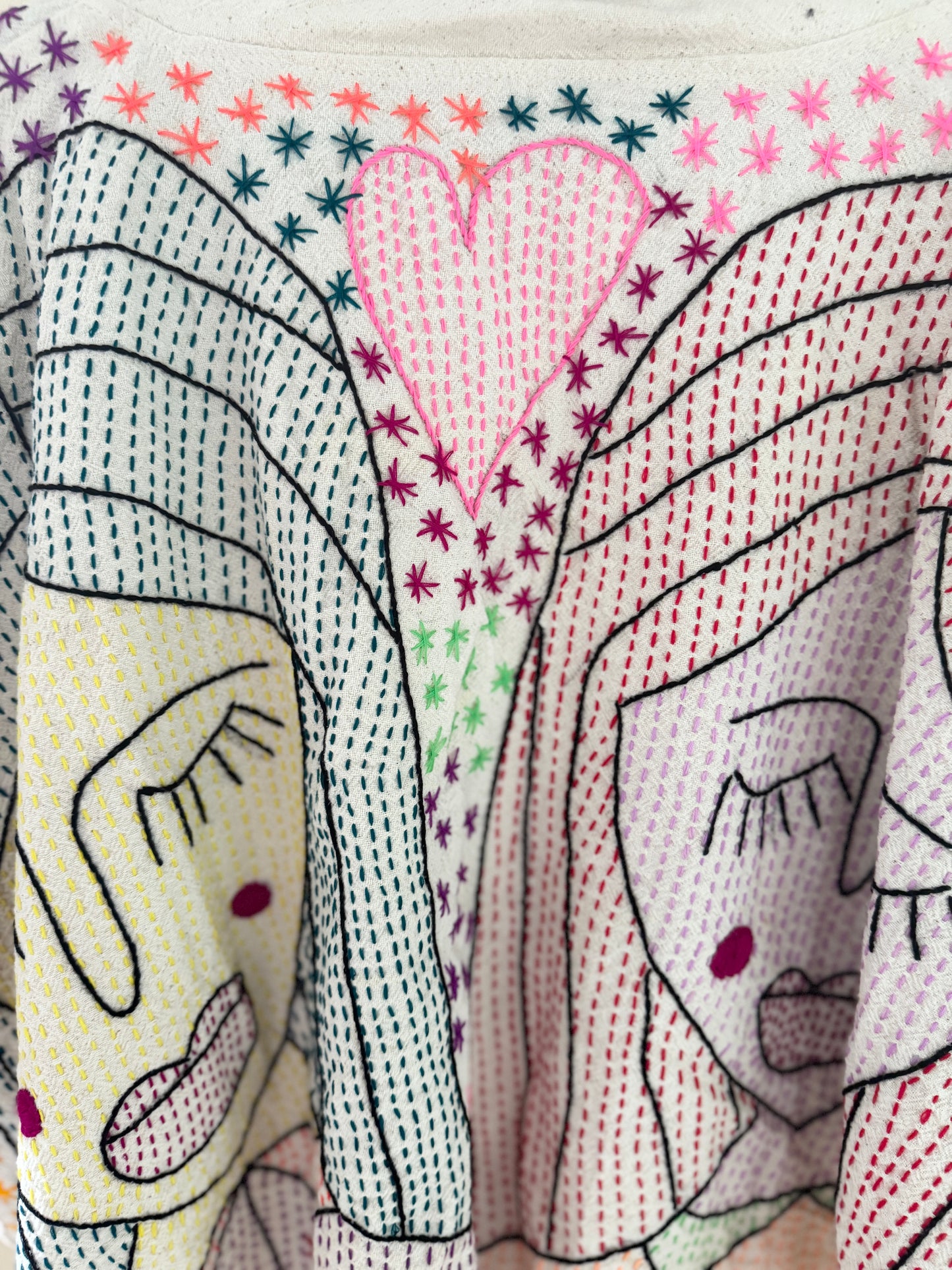 Hand Embroidered Art Jacket Top – One of a Kind