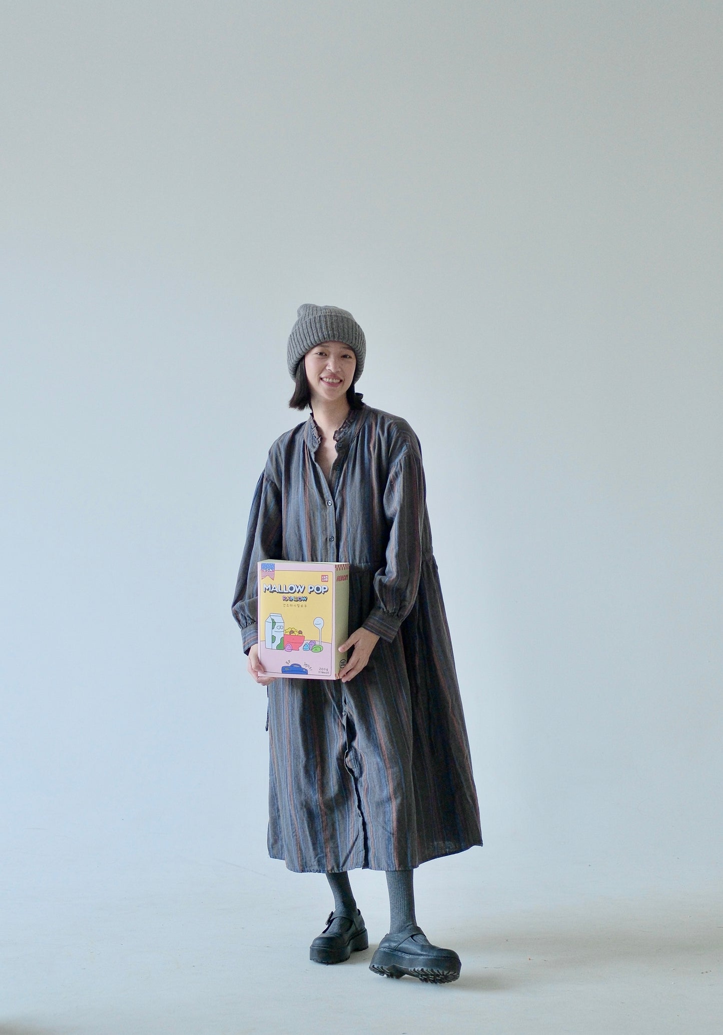 Striped Cotton Dress – Made in Japan