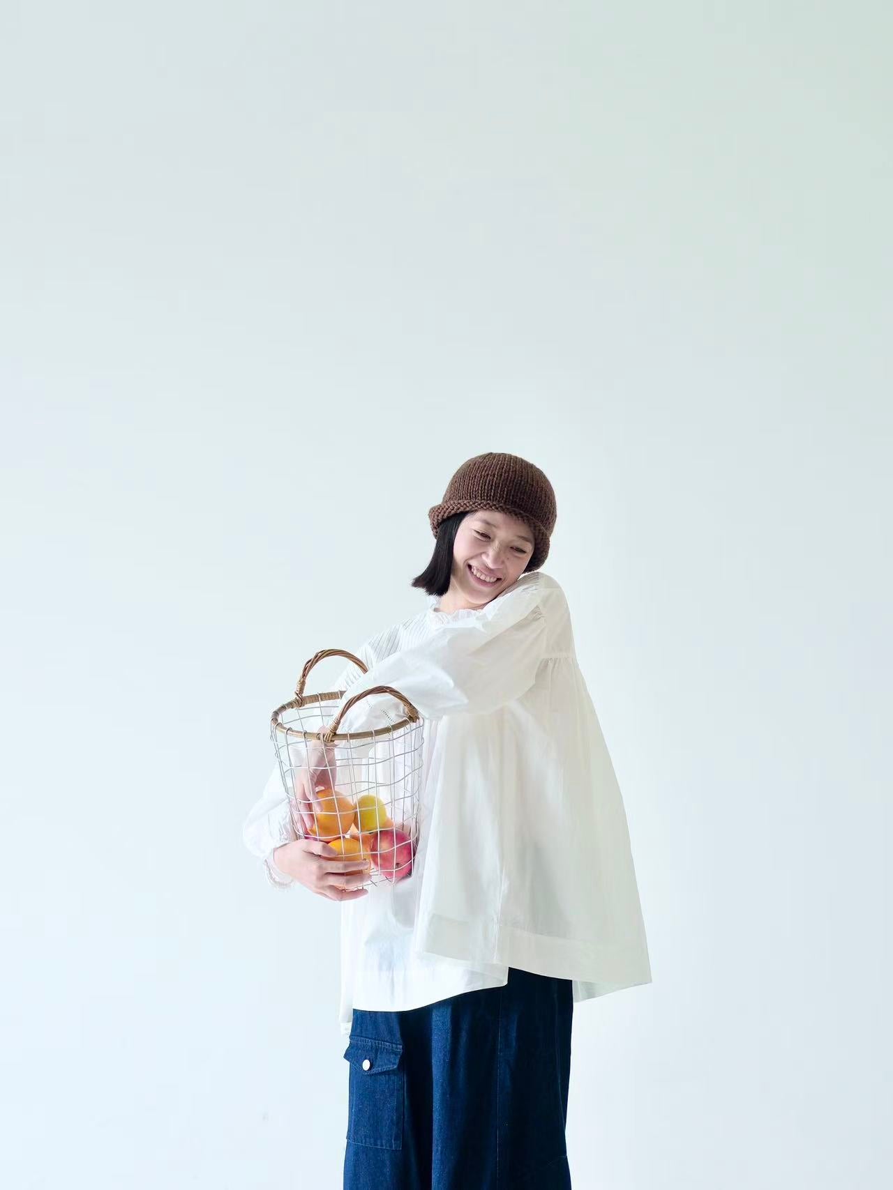 Cotton Smocked Detail Blouse – White