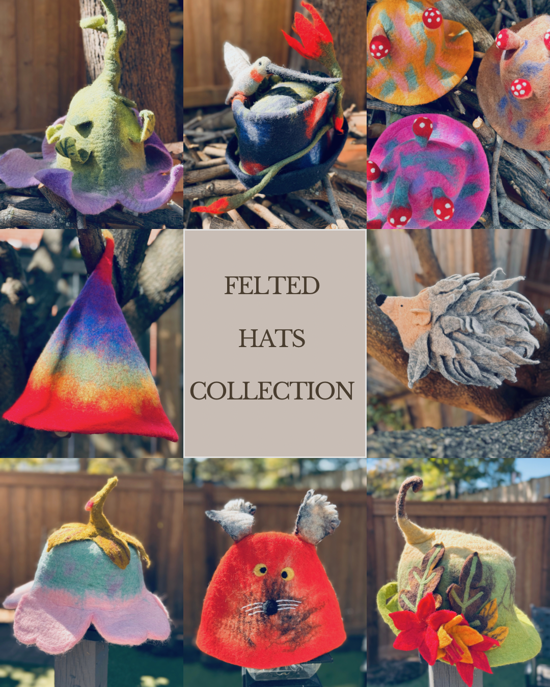 Whimsical Felted Hat Collection – Handmade Magic