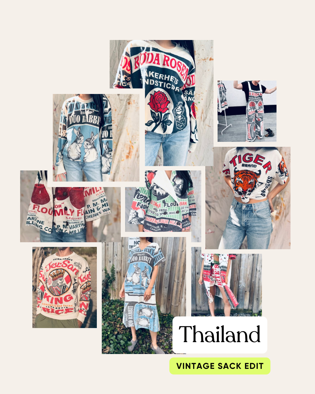 🇹🇭Thailand Vintage Sack Line