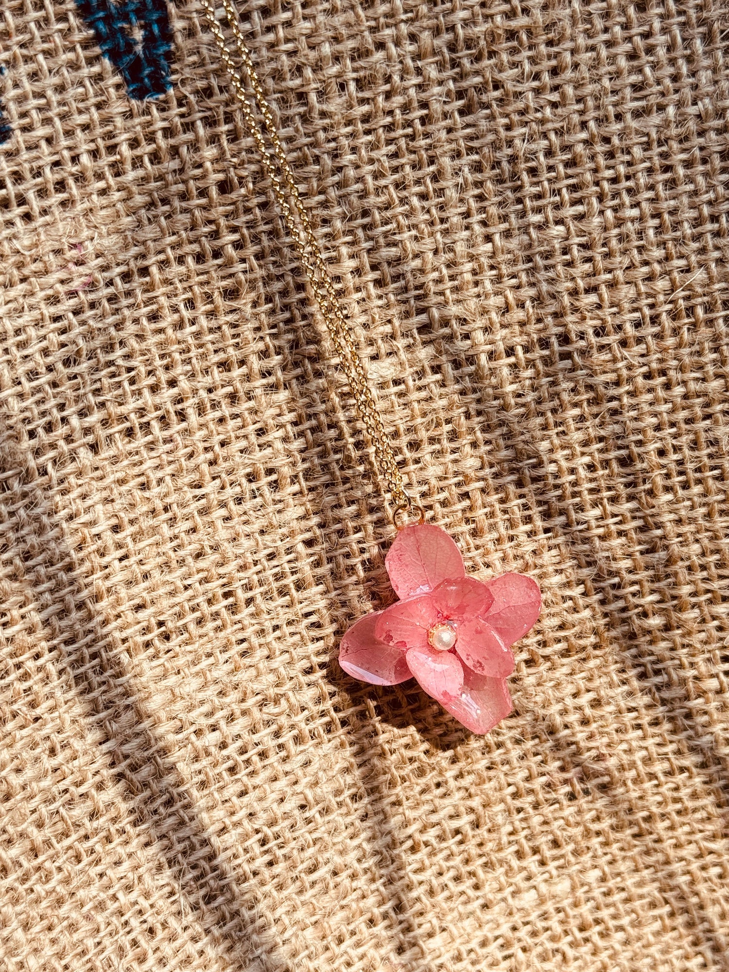 Hydrangea Bloom 14k Gold Necklace Collection ✨