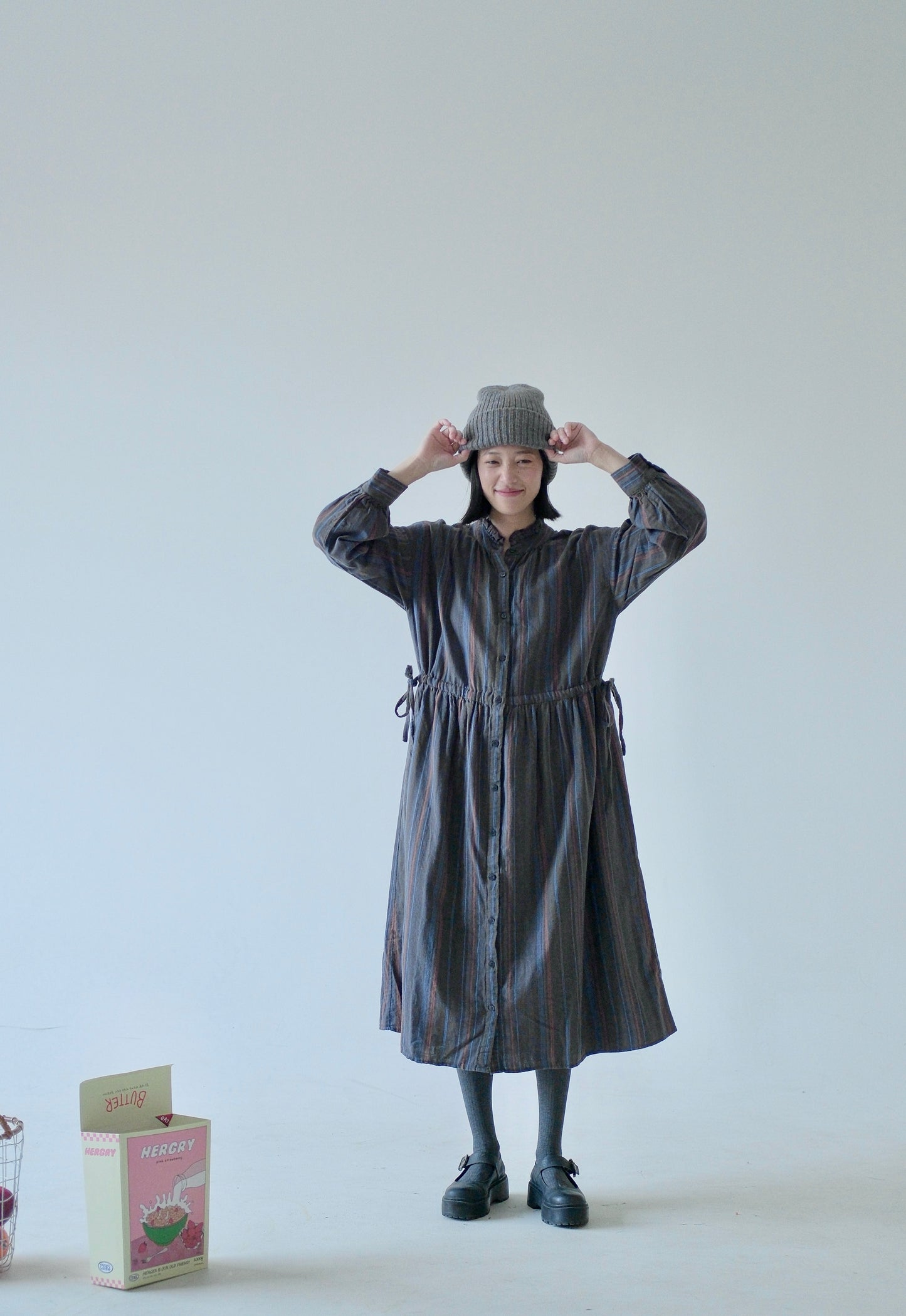 Striped Cotton Dress – Made in Japan