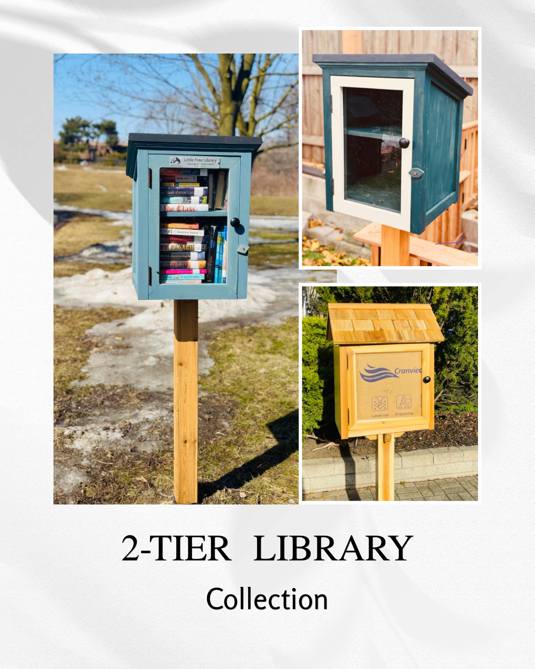 2-Tier Little Free Library — Bronte Woodwork Collection