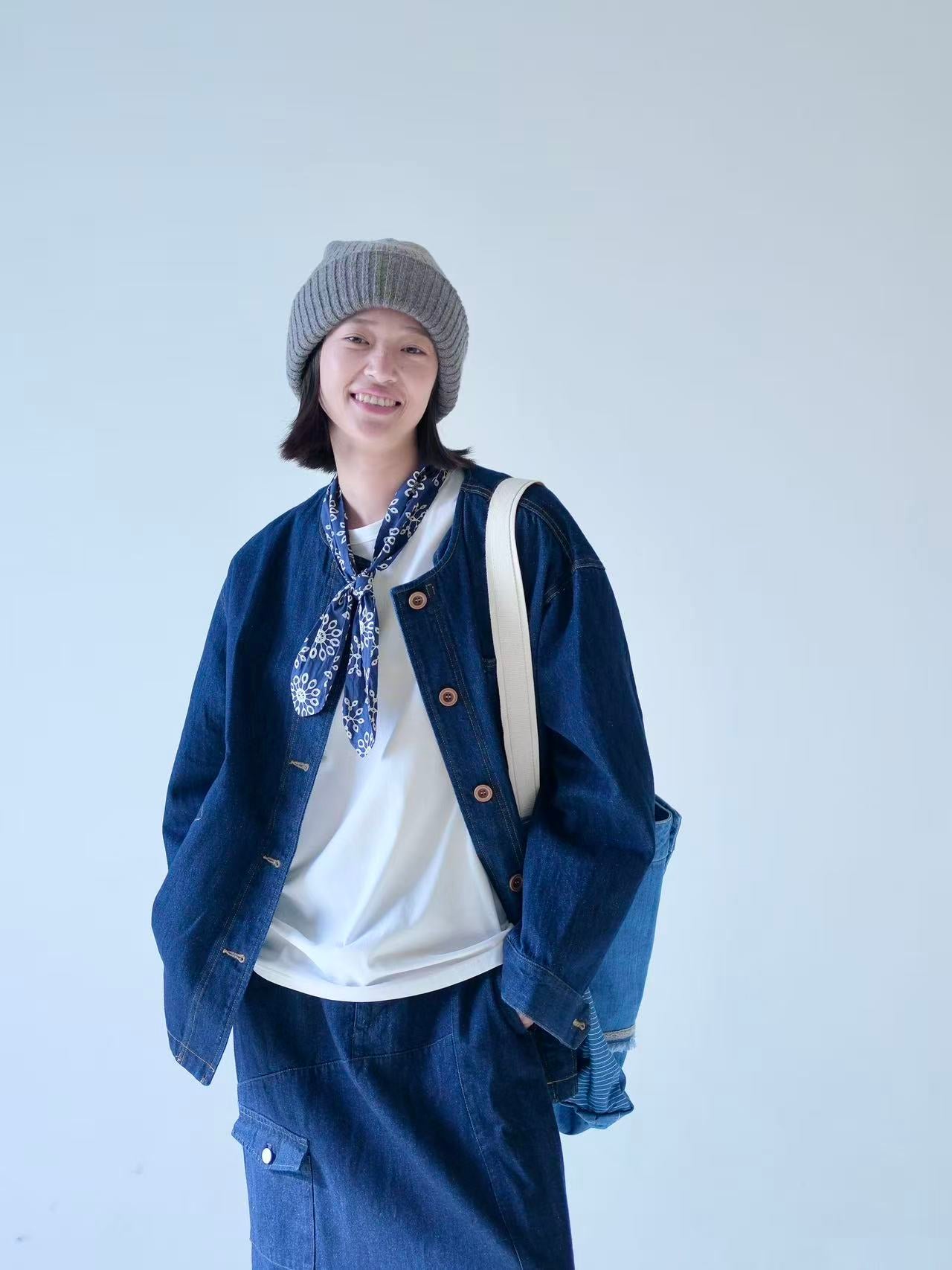 Japanese Workwear Style Denim Jacket – 100% Cotton