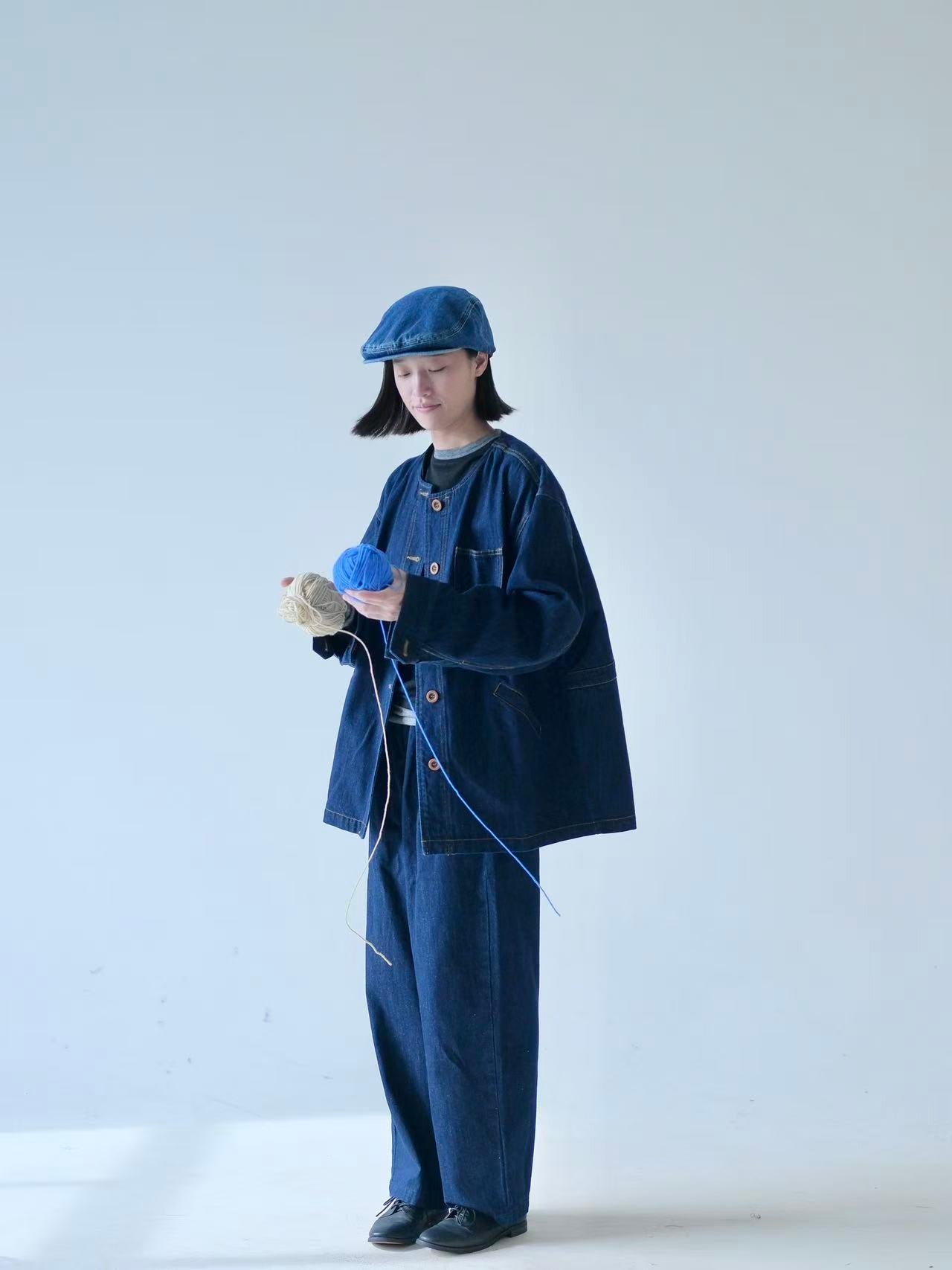 Japanese Workwear Style Denim Jacket – 100% Cotton