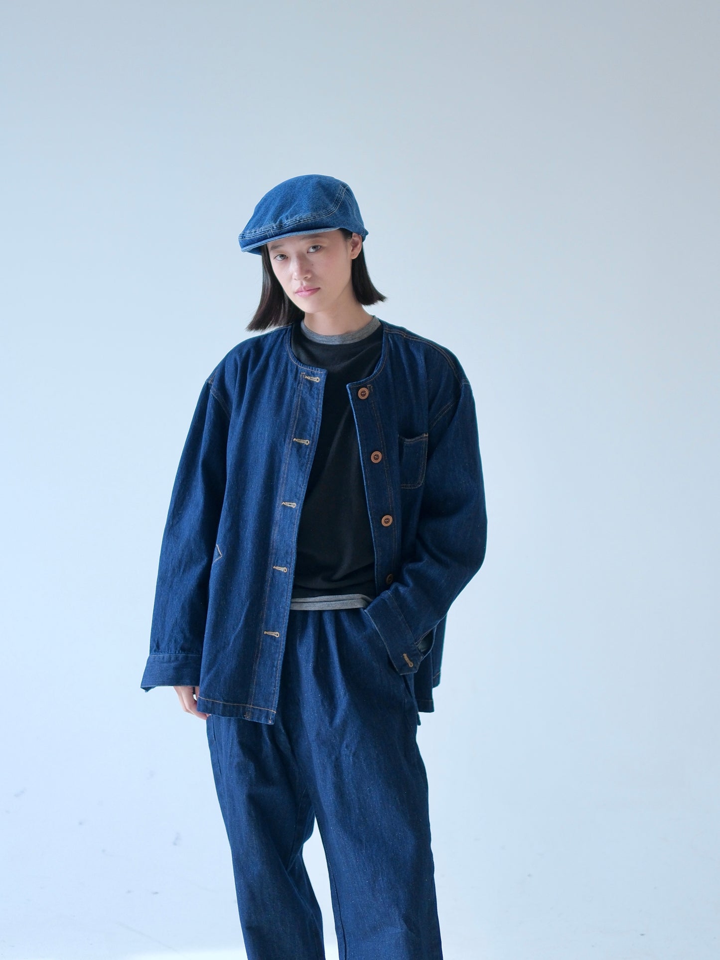Japanese Workwear Style Denim Jacket – 100% Cotton