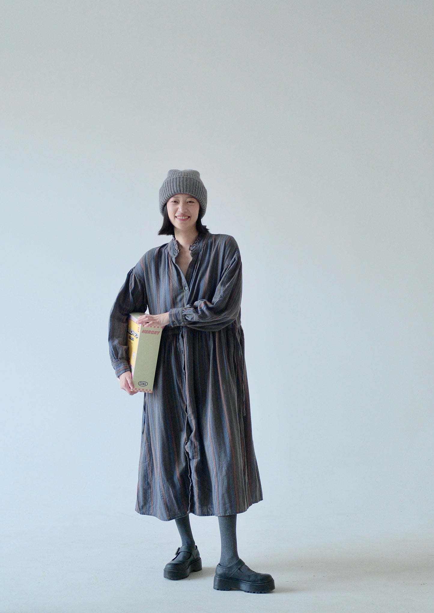 Striped Cotton Dress – Made in Japan