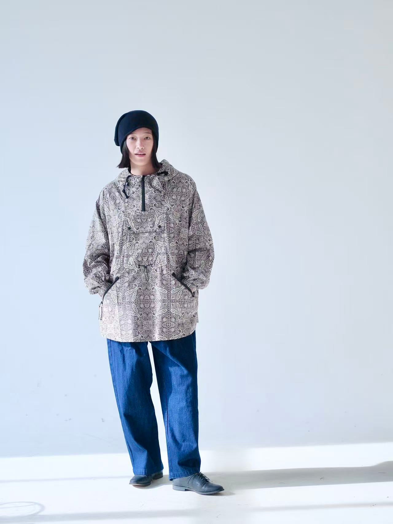 Relaxed Denim Cotton Pants – Elastic Waist