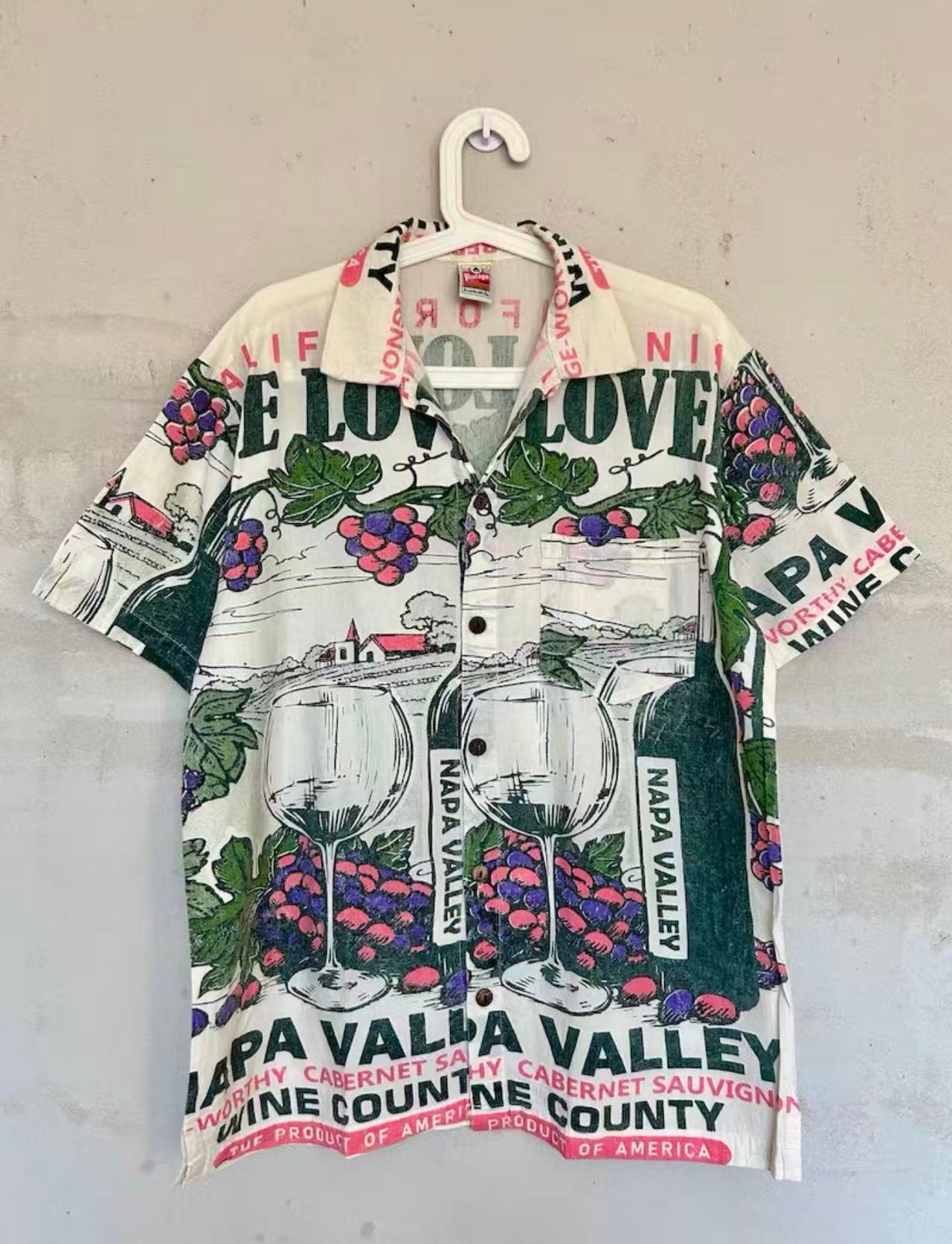 Vintage Flour Sack Print Shirt L XL XXL