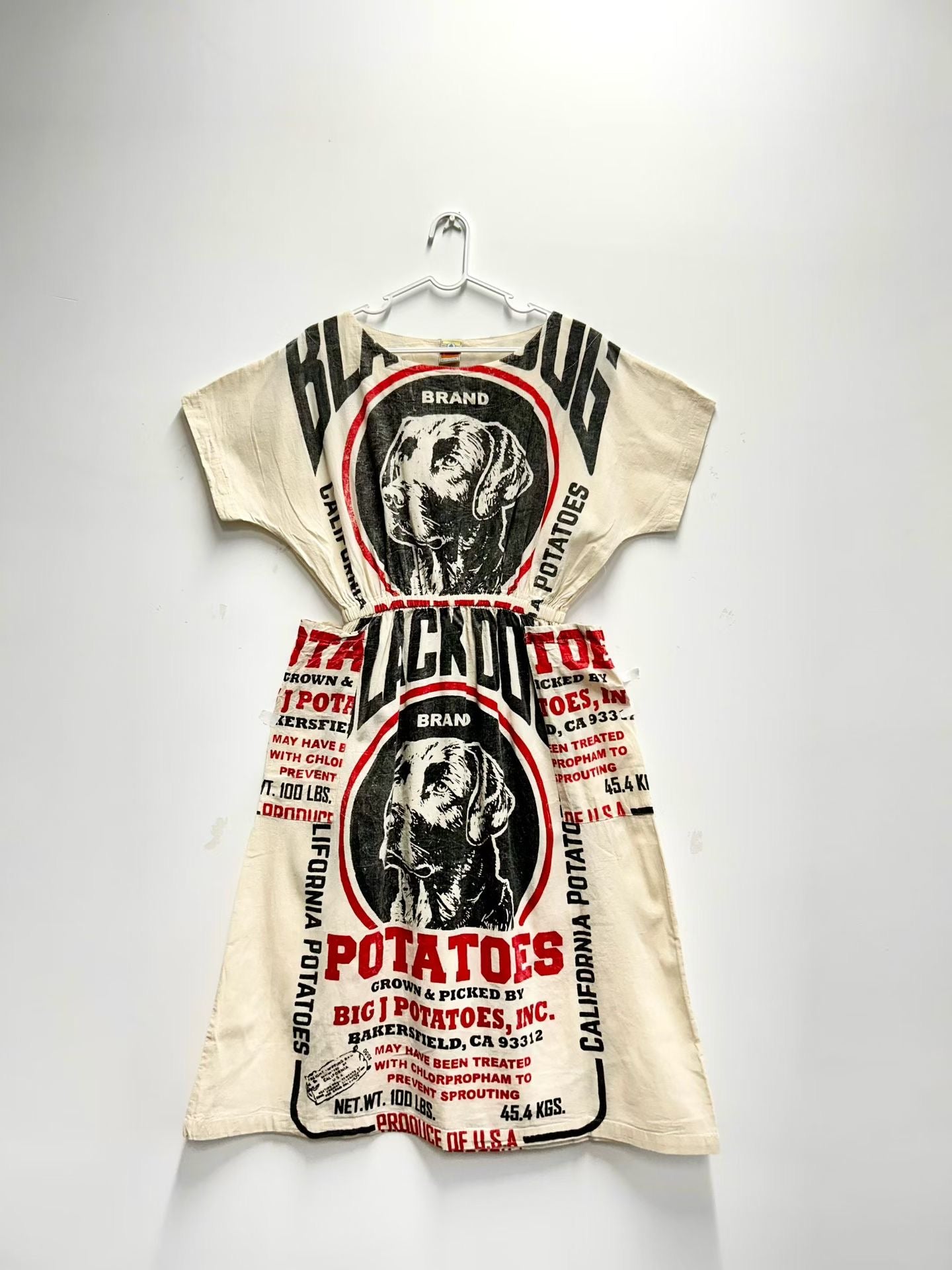 Vintage Thai Cotton Market Dress – Tomato / Southern Flight Print