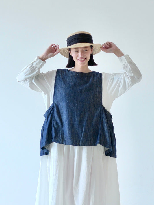 Denim-Style Cotton Vest – Light Layering Top