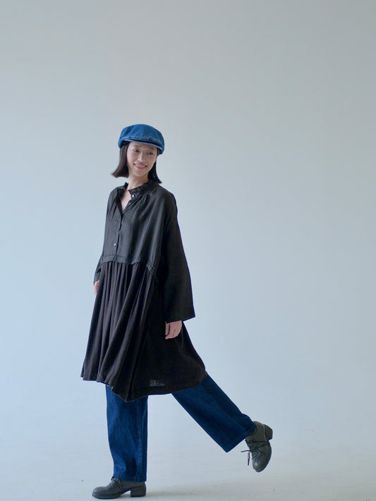 Linen & Cotton Layered Tunic Dress