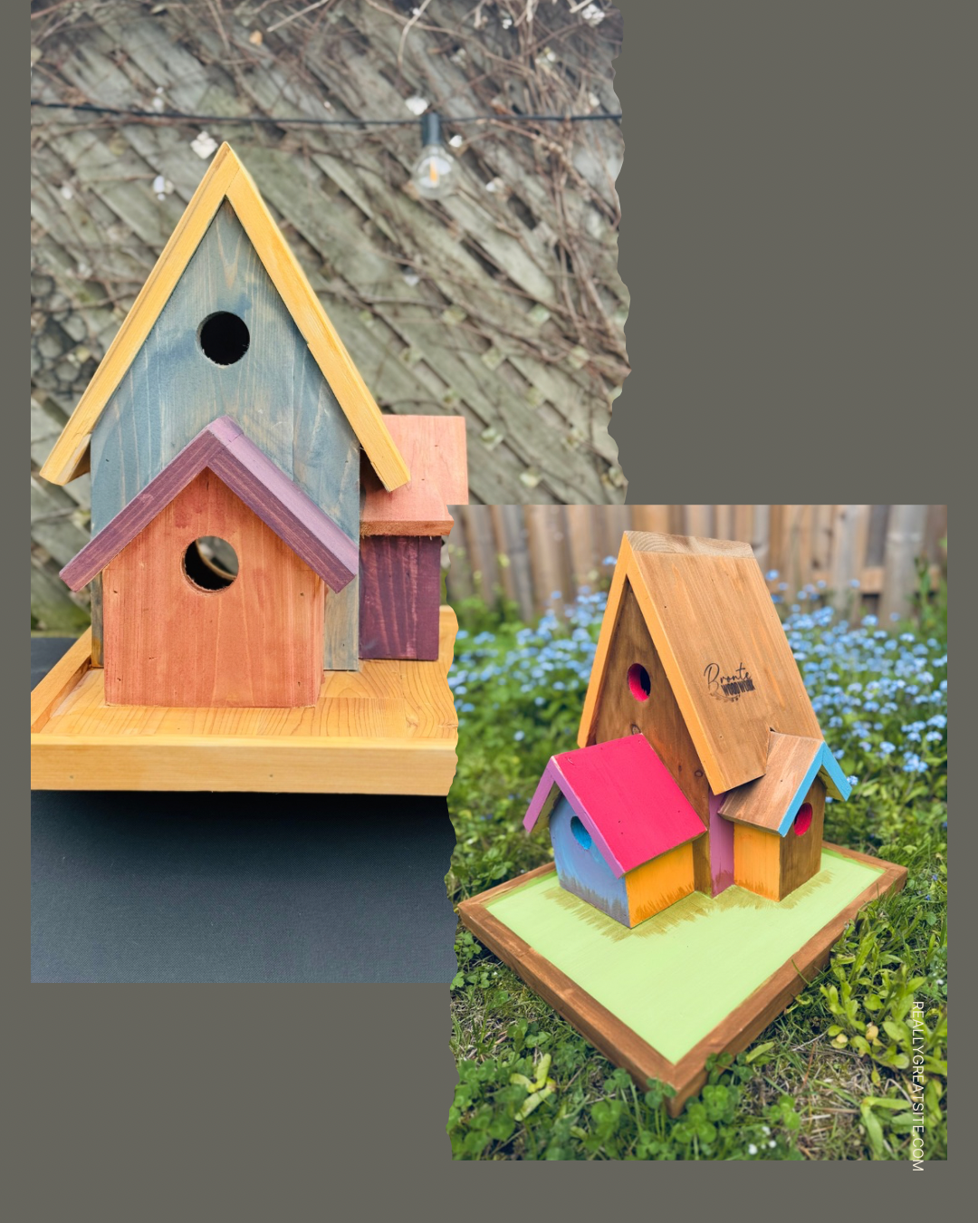 Multi-Unit Cedar Birdhouse – Handcrafted Garden Bird Condo | Made in Oakville 🇨🇦